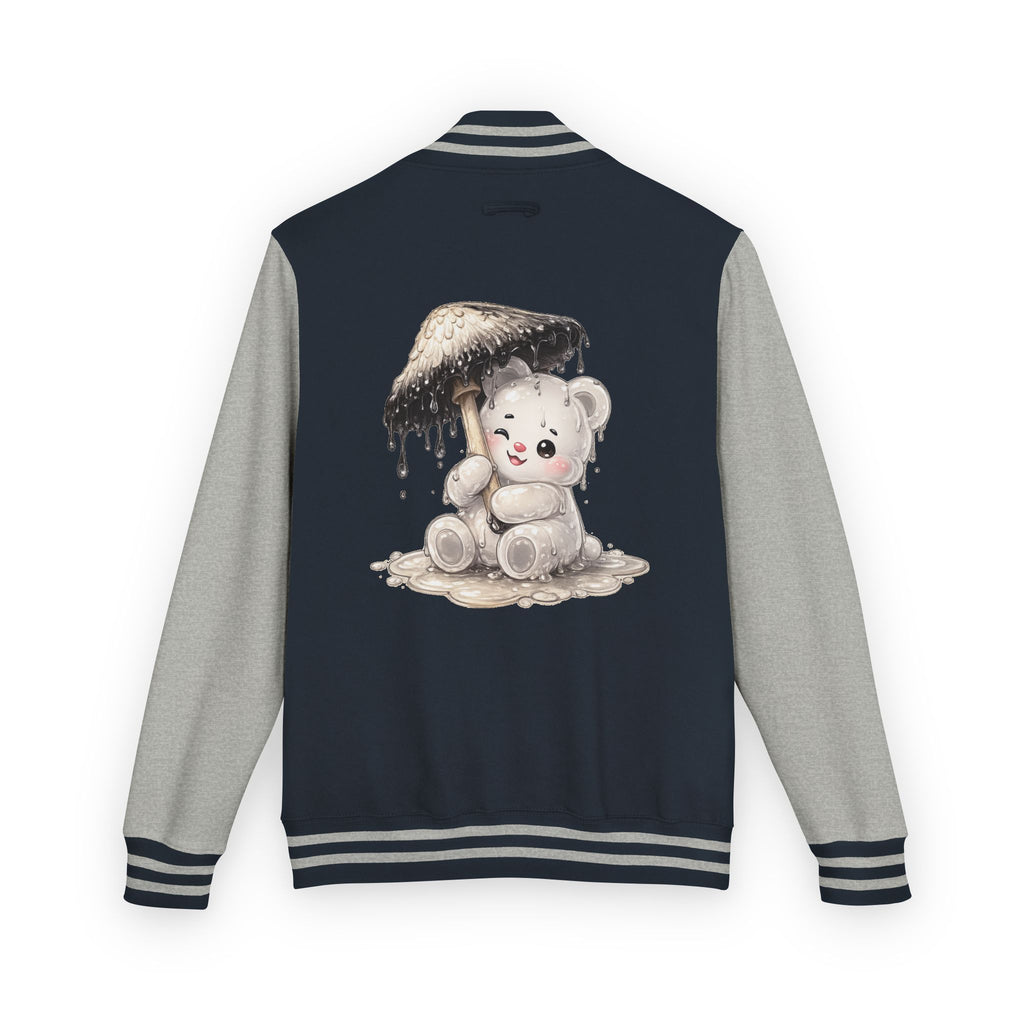 Pretty Ink Cap Mushroom, White Gooey Gummy Bear – Vintage Varsity Jacket