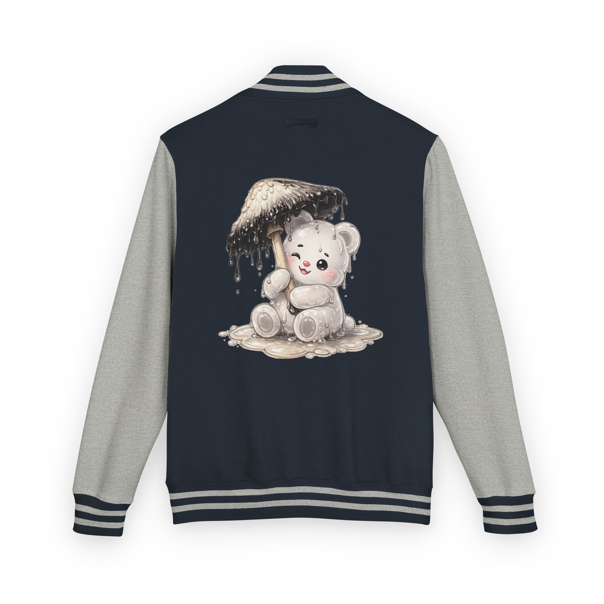 Pretty Ink Cap Mushroom, White Gooey Gummy Bear – Vintage Varsity Jacket