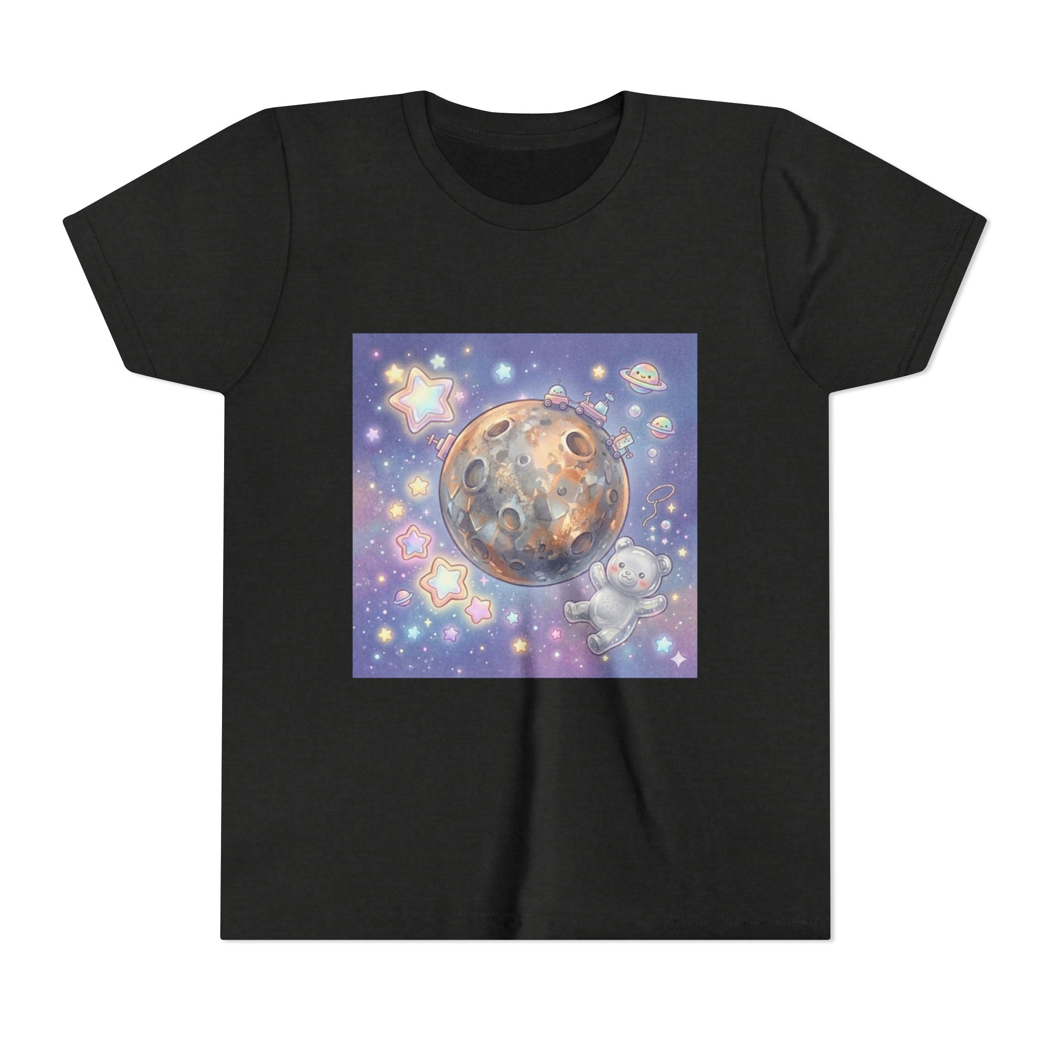 Lets Study Mercury, Silver Gooey Crystal Gummy Bear-Galaxy Graphic Youth Shirt