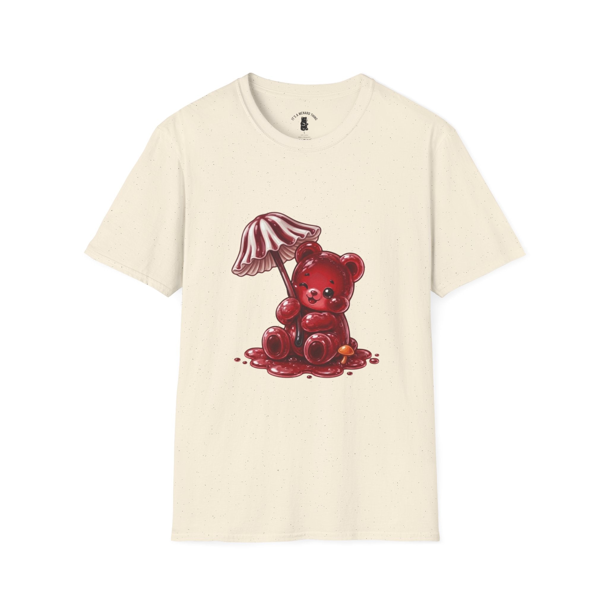 Special Red Stripped Mushroom Umbrella, Oozy Bear Gummy Friend- Graphic Shirt