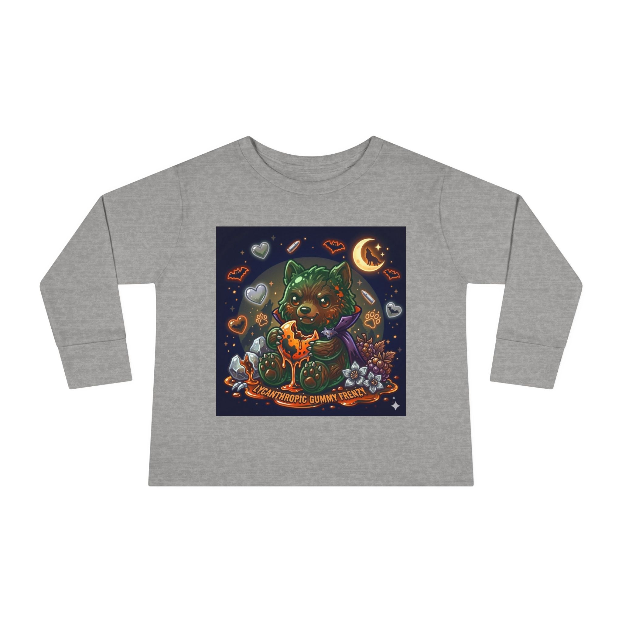 Werewolf Oozy Bear Gummy Halloween Special- Graphic Long Sleeve Shirt