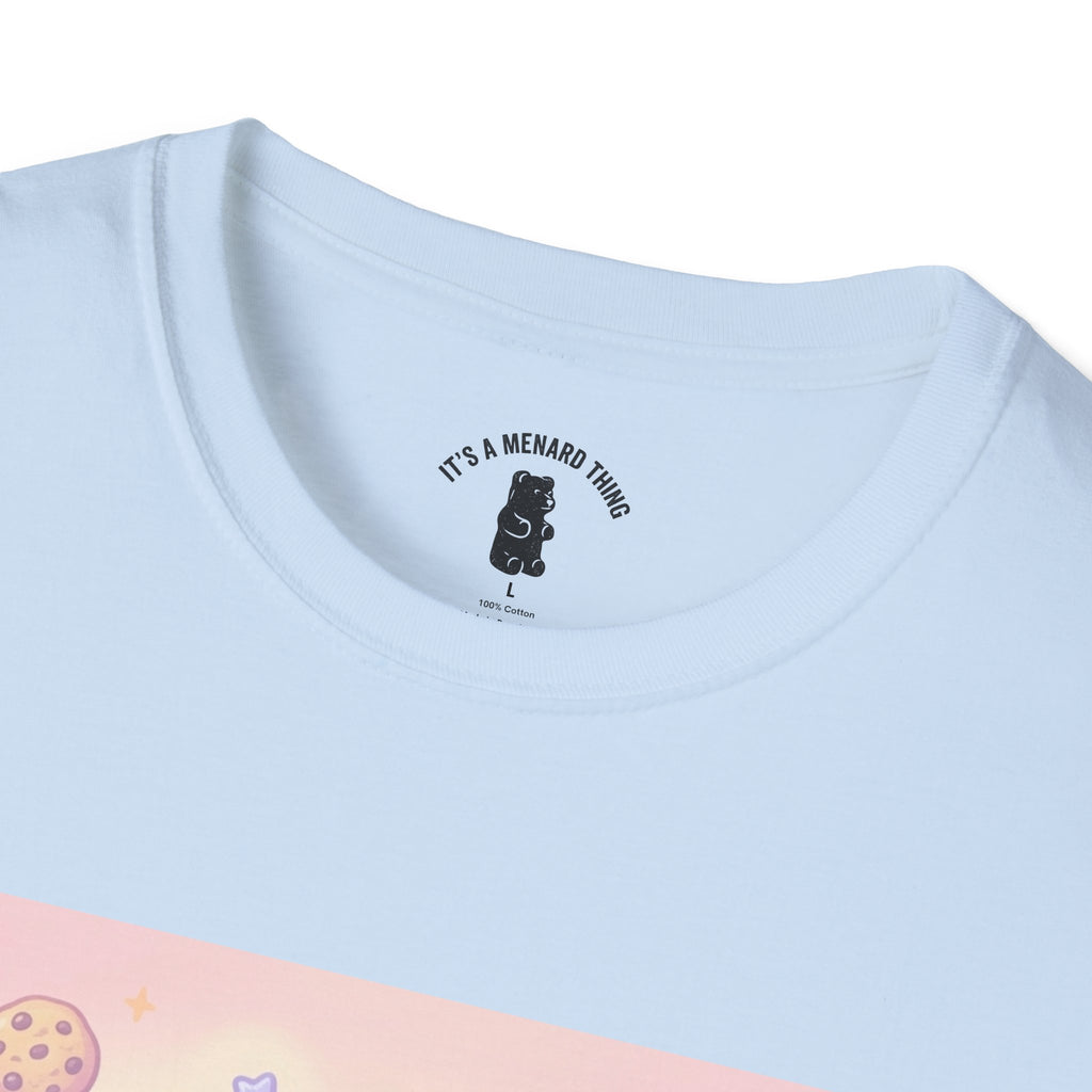 Cookies and Milk, Fudge Gooey Gummy Bear — Kawaii Graphic T-Shirt