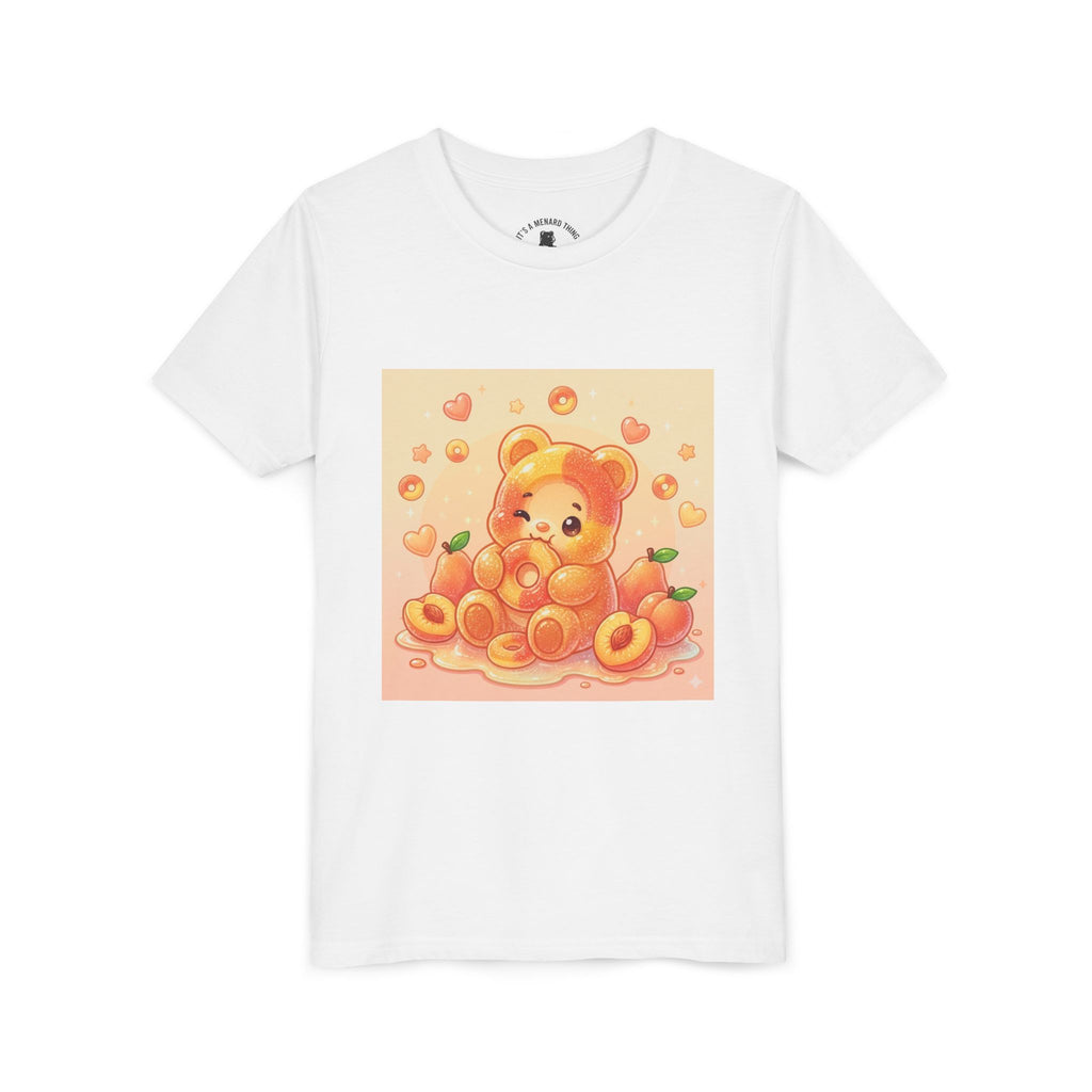 Peach Ring Gooey Gummy Bear Kids Short Sleeve Shirt