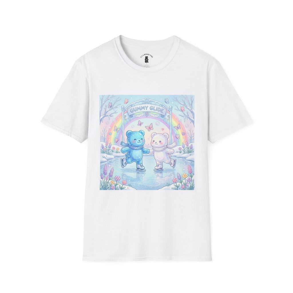 Ice Skating Romantic Adventure, Dou Gooey Gummy Bears— Kawaii Graphic T-Shirt