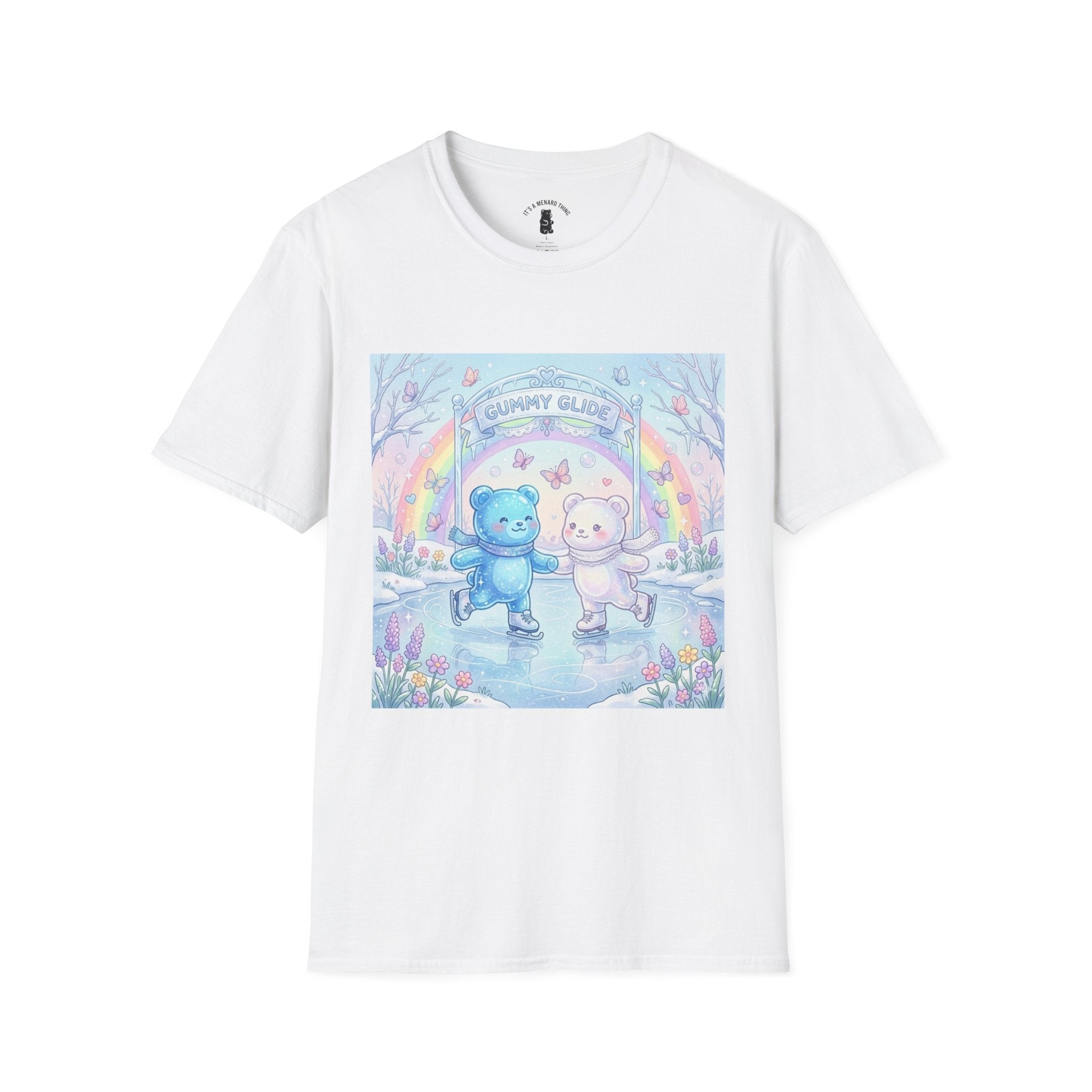 Ice Skating Romantic Adventure, Dou Gooey Gummy Bears— Kawaii Graphic T-Shirt