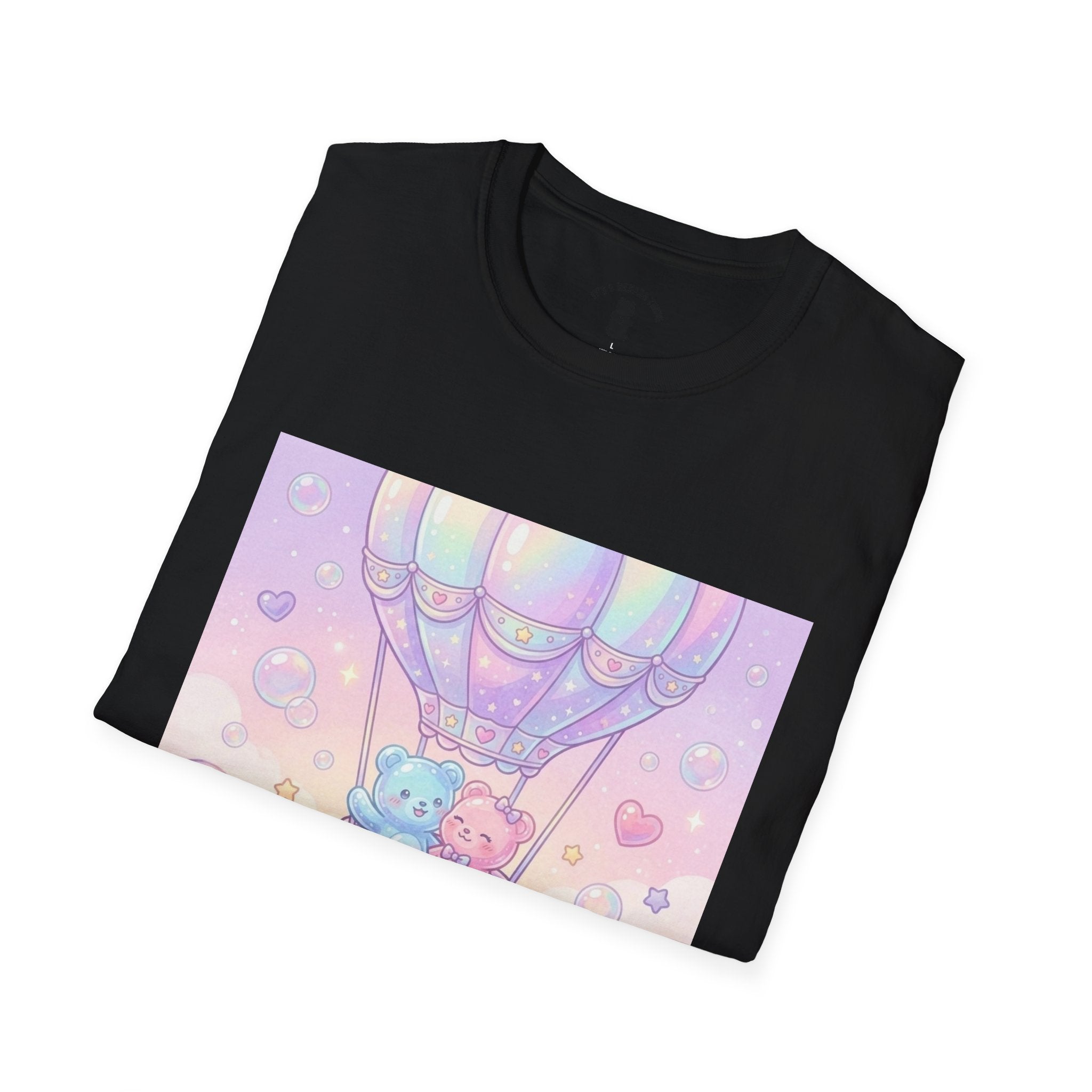 Hot Air Balloon Romantic Adventure, Dou Gooey Gummy Bears— Pastel Kawaii Graphic T-Shirt