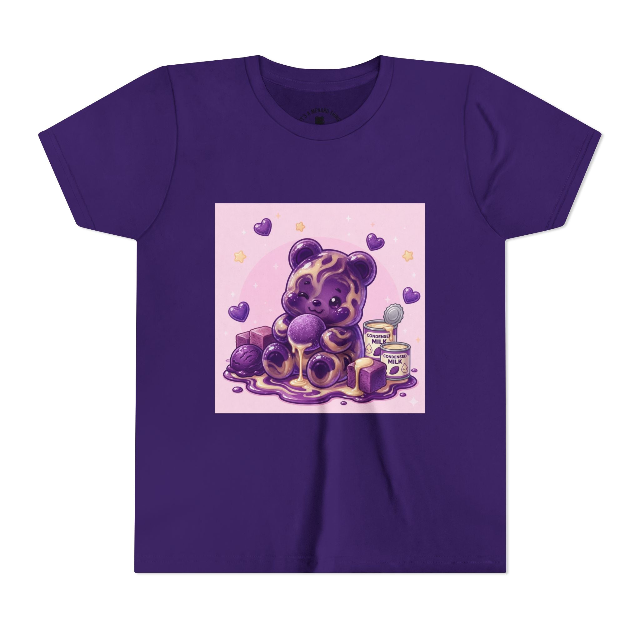 Ube & Condensed Milk Snack roll Gooey Gummy Bear Graphic Youth T-Shirt