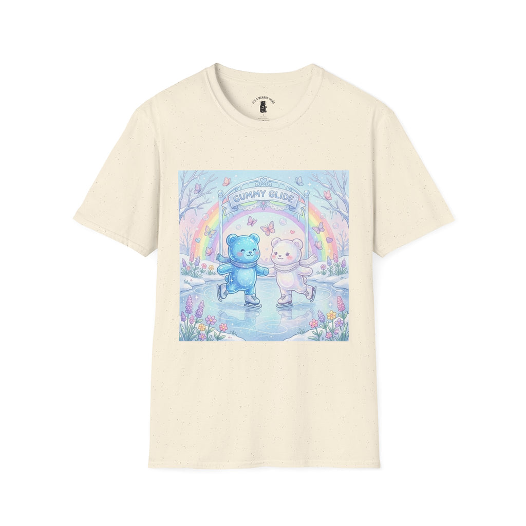 Ice Skating Romantic Adventure, Dou Gooey Gummy Bears— Kawaii Graphic T-Shirt
