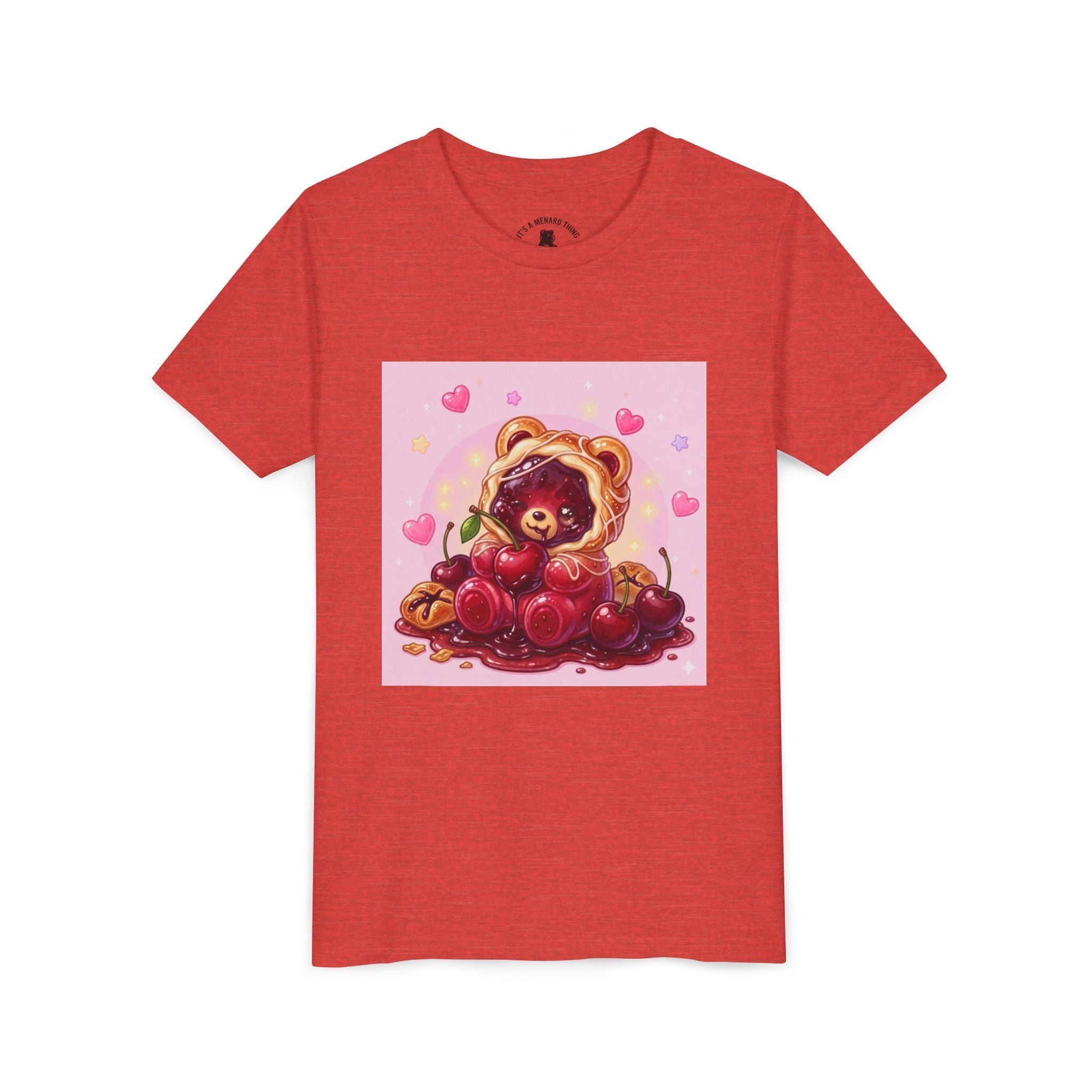 Cherry Danish Gooey Gummy Bear Graphic Youth T-Shirt