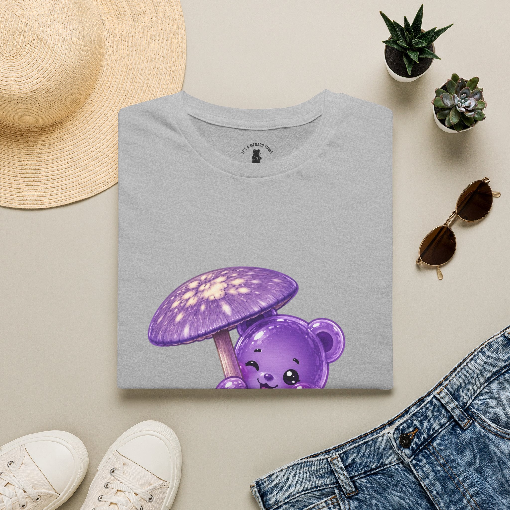 Purple Cortinarius Violaceus Mushroom Oozy Bear Special- Graphic Shirt