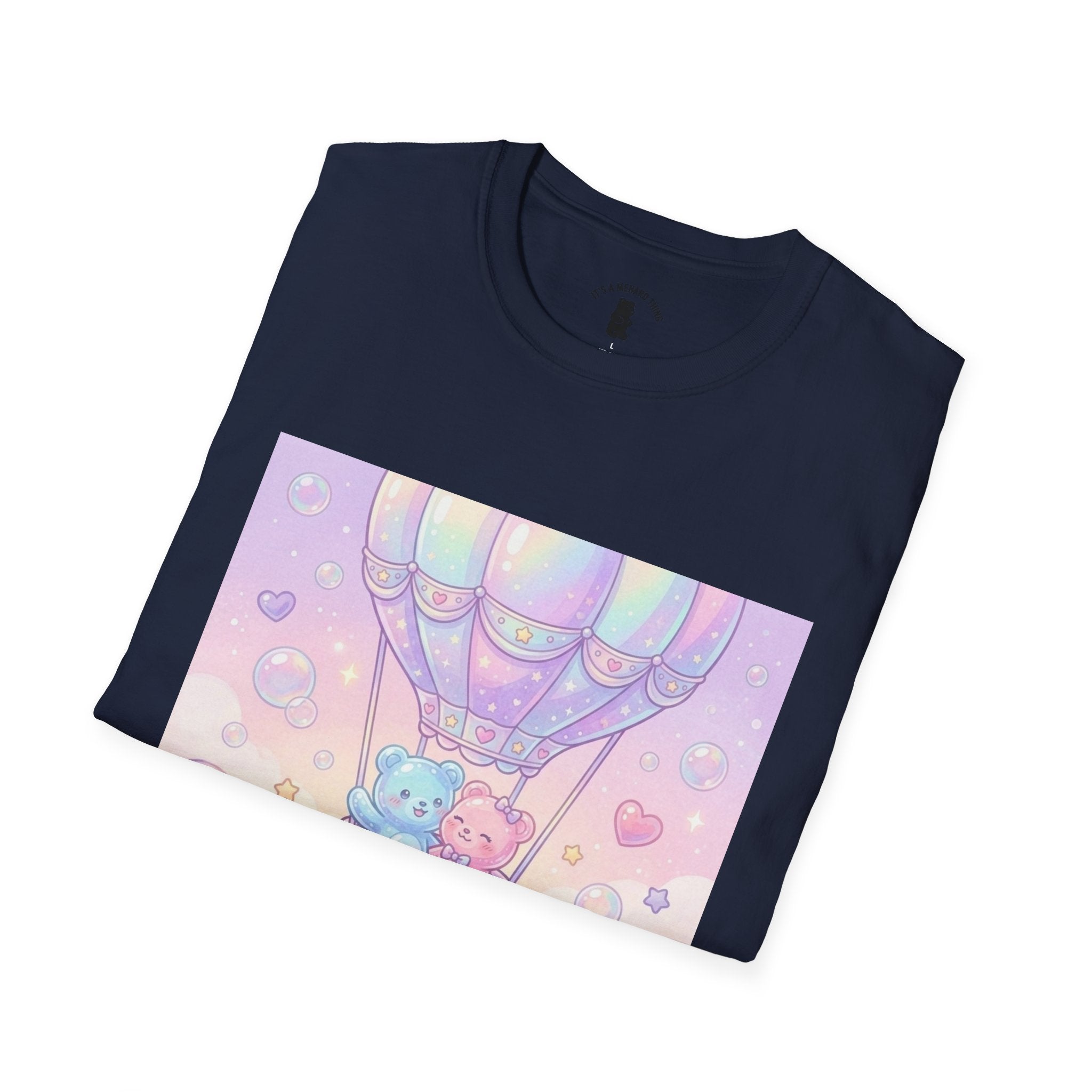 Hot Air Balloon Romantic Adventure, Dou Gooey Gummy Bears— Pastel Kawaii Graphic T-Shirt