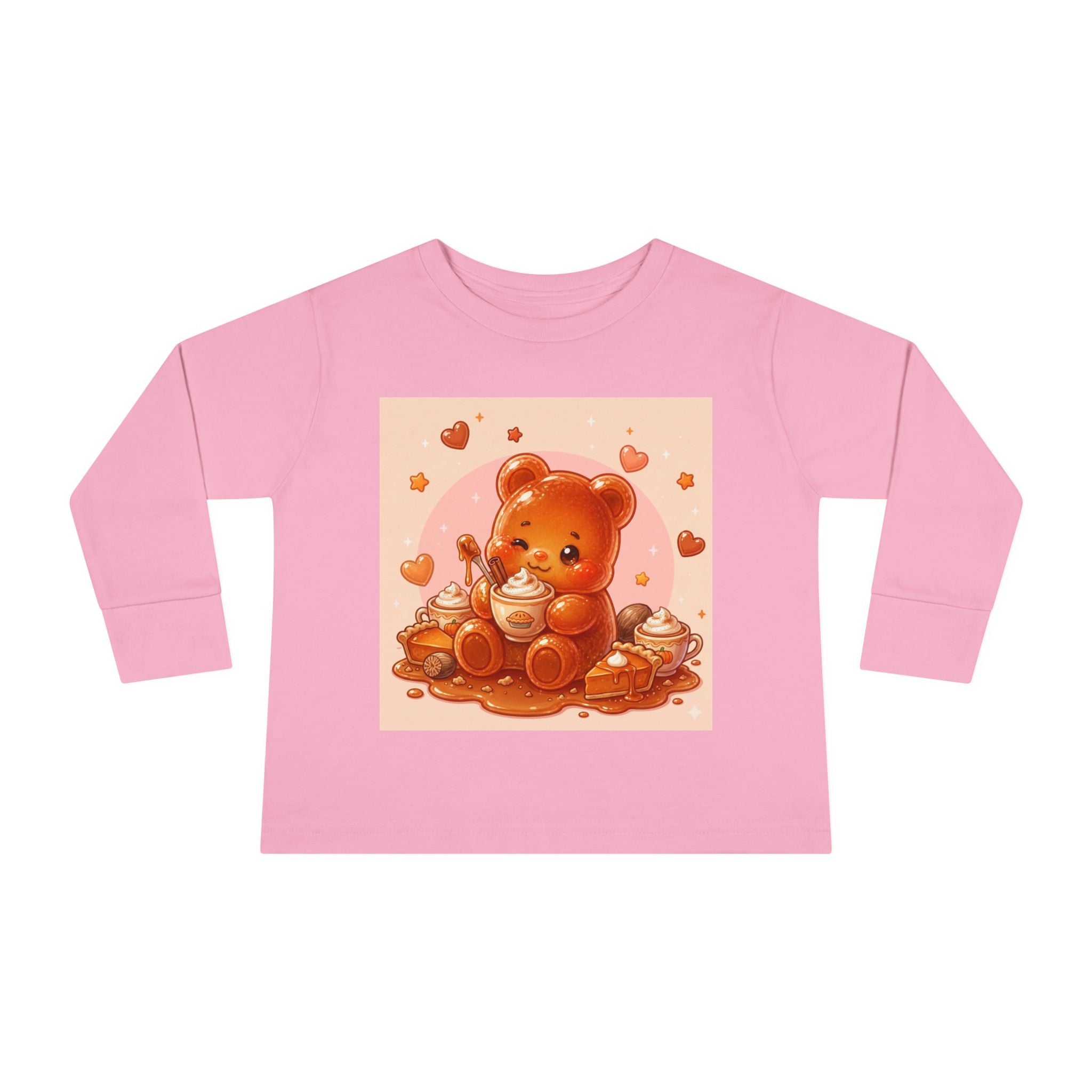Sweet Pumpkin & Spiced Latte, Oozy Bear Gummy Friend- Kids Graphic Long Sleeve Shirt