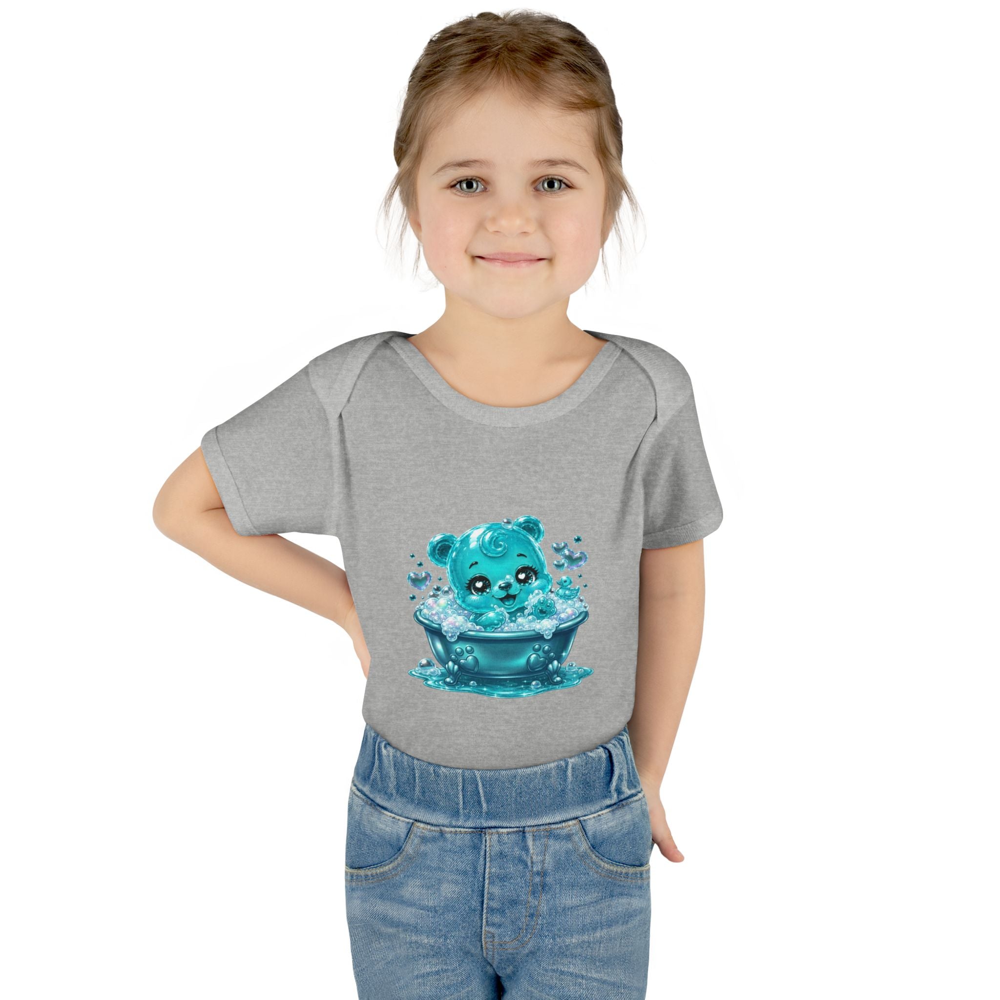 Adorable Bubble Bath Oozy Baby Gummy Bear Cutie Addition- Graphic Onesie