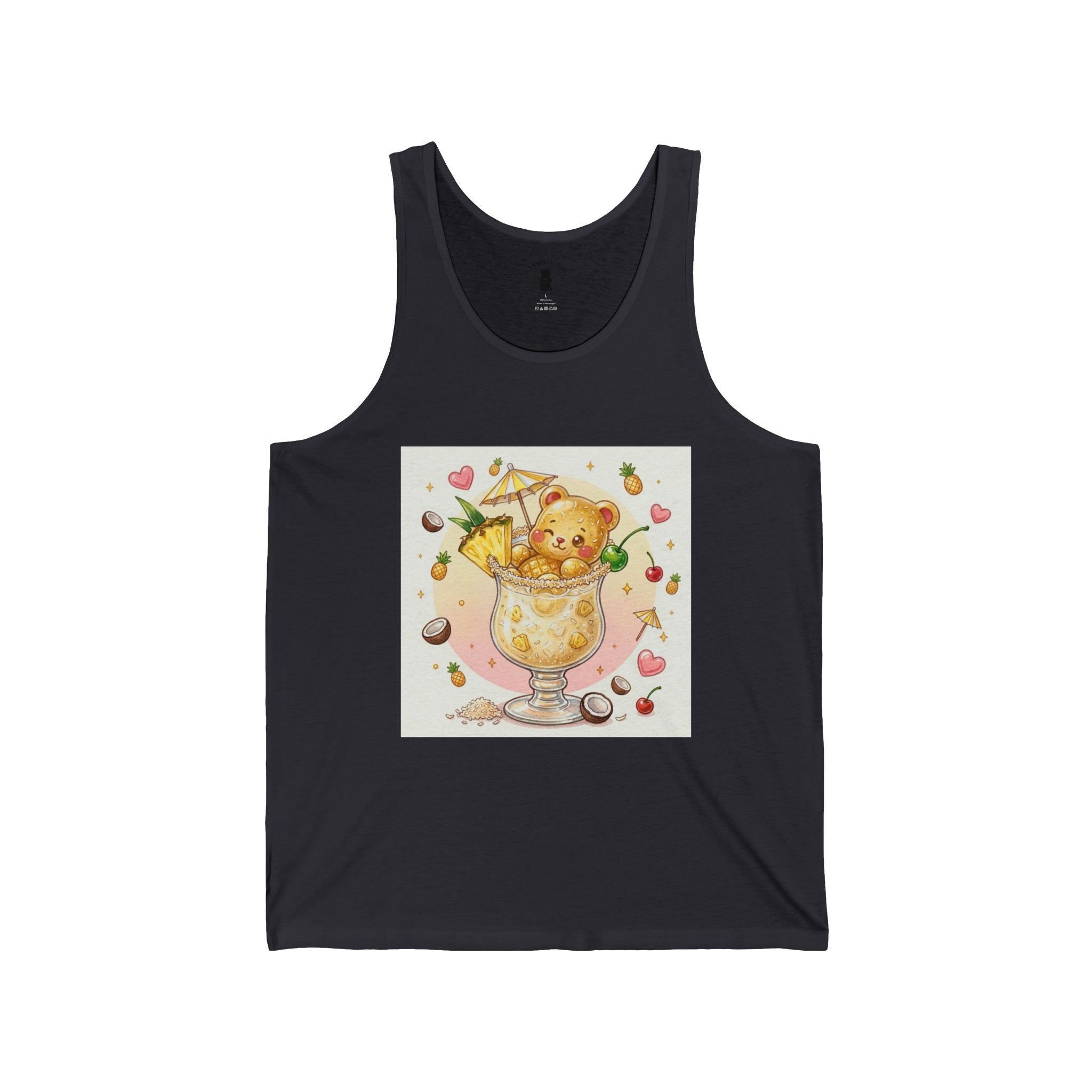 Pina Colita Special, Yellow Boozy Gooey Gummy Bear— Kawaii Graphic Tank