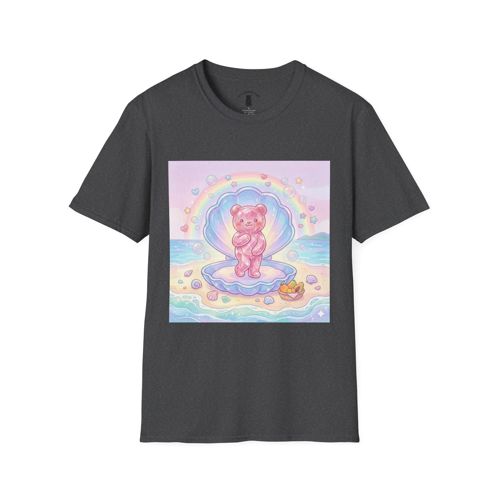 Pastel Venus Clam, Pink Gooey Gummy Bear- Kawaii Graphic T-Shirt