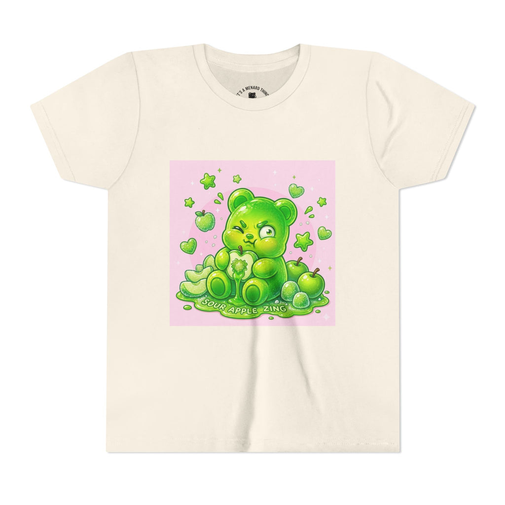Neon Green Sour Apple Gooey Gummy Bear Graphic Youth Shirt