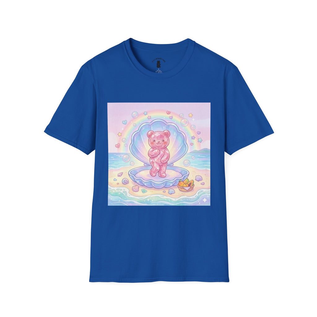 Pastel Venus Clam, Pink Gooey Gummy Bear- Kawaii Graphic T-Shirt