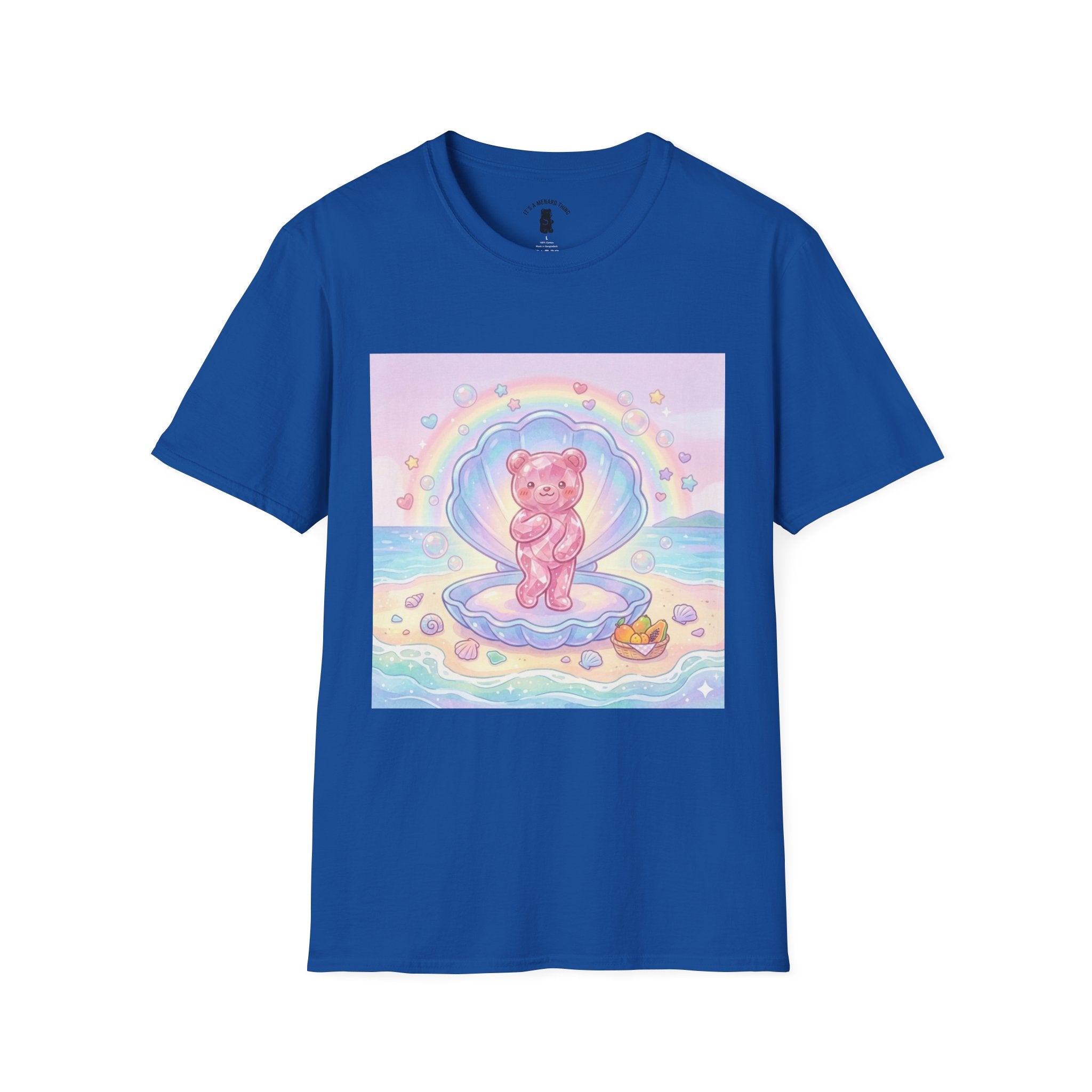 Pastel Venus Clam, Pink Gooey Gummy Bear- Kawaii Graphic T-Shirt