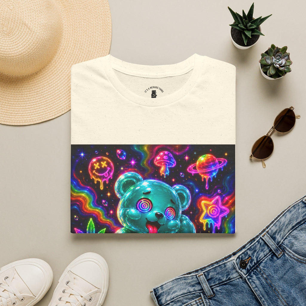 Psychedelic Neon Special Addition Oozy Bear Gummy Friend— Graphic Shirt (Adult Only)
