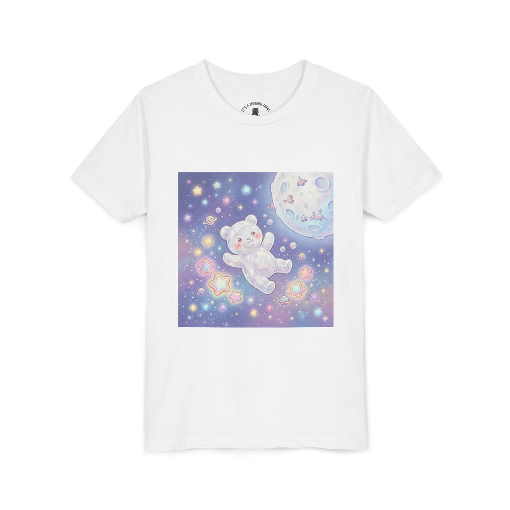"Float Me to The Moon" Gooey White Crystal Gummy Bear Youth Tee