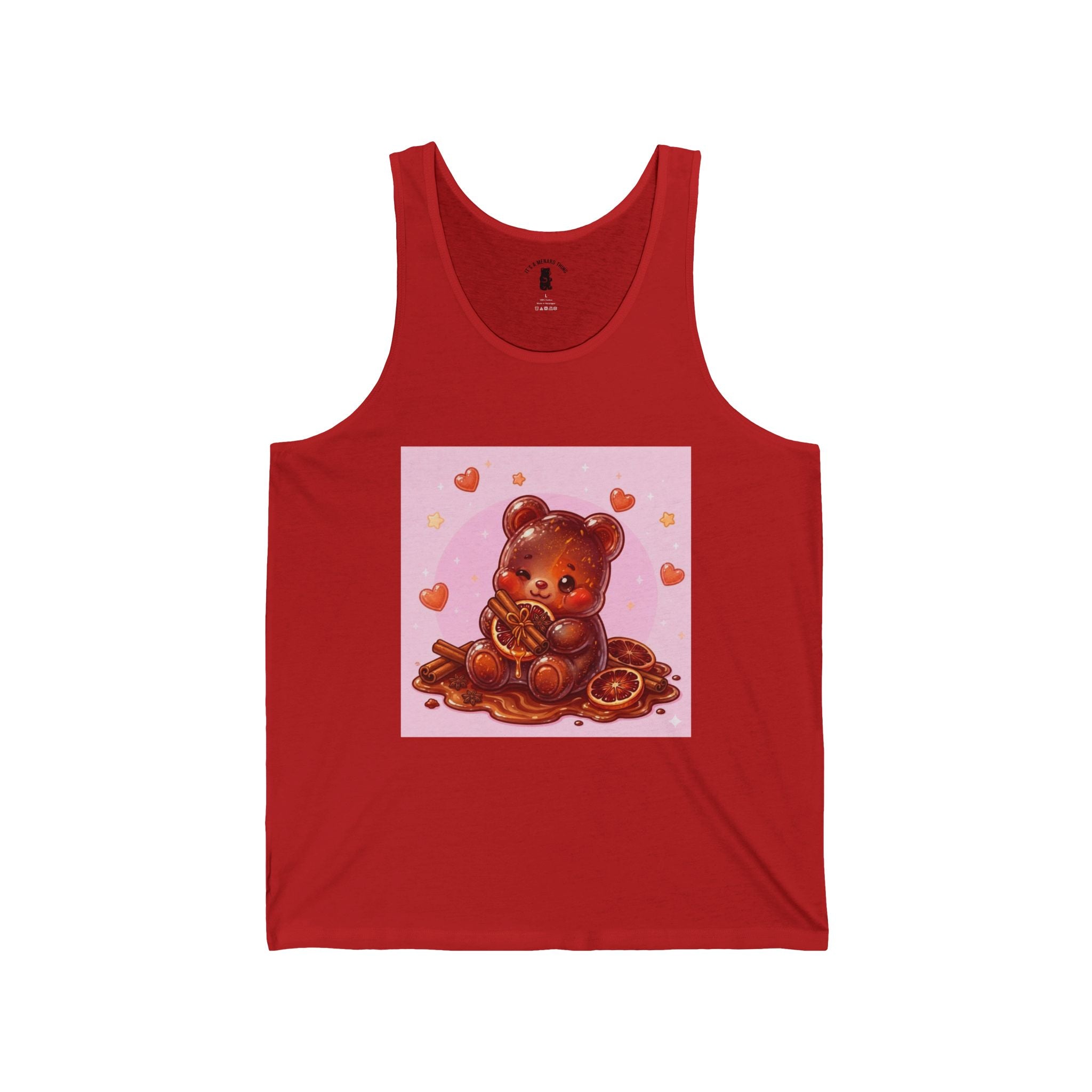Blood Orange Cinnamon, Citrus Gooey Gummy Bear — Cute Illustration Tank Top