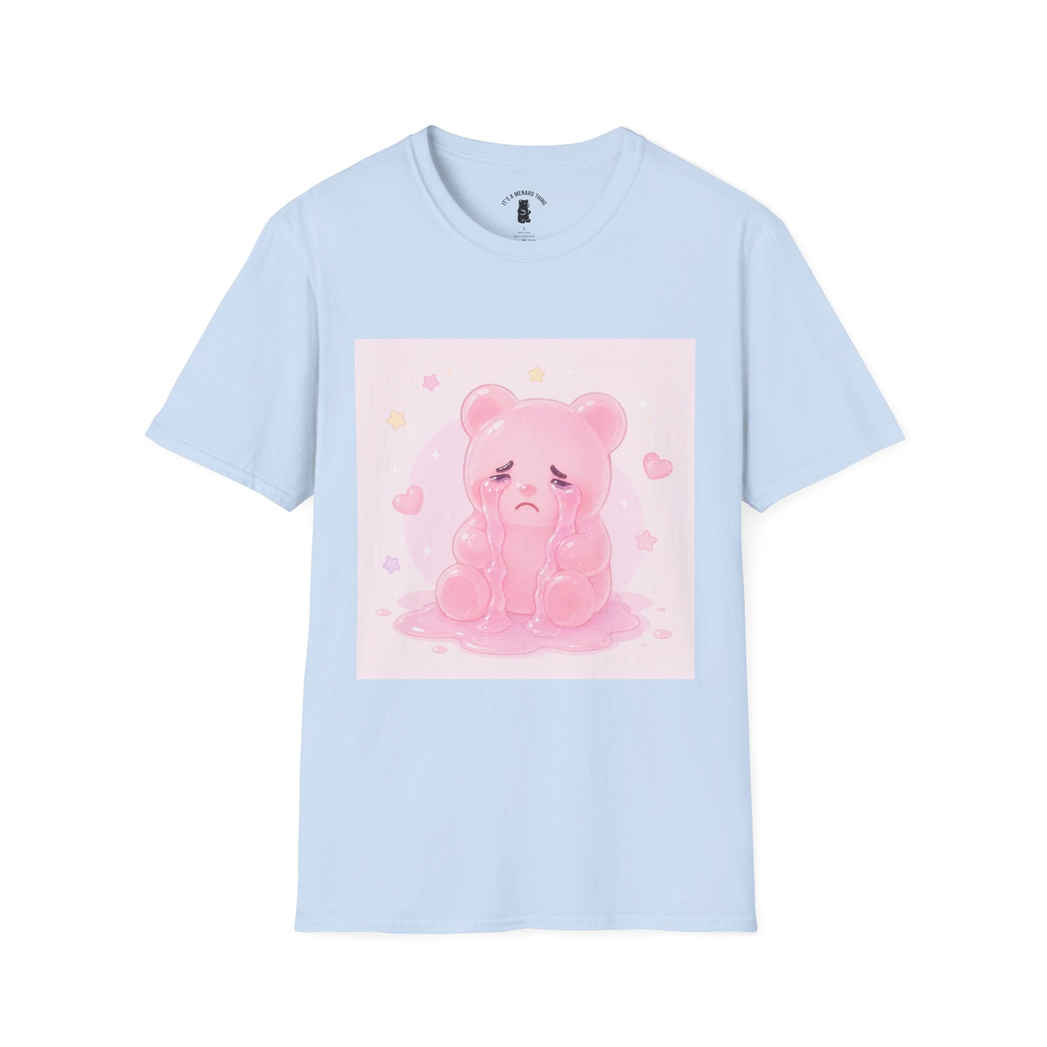 Crying Pink Gooey Gummy Bear- Graphic Tee