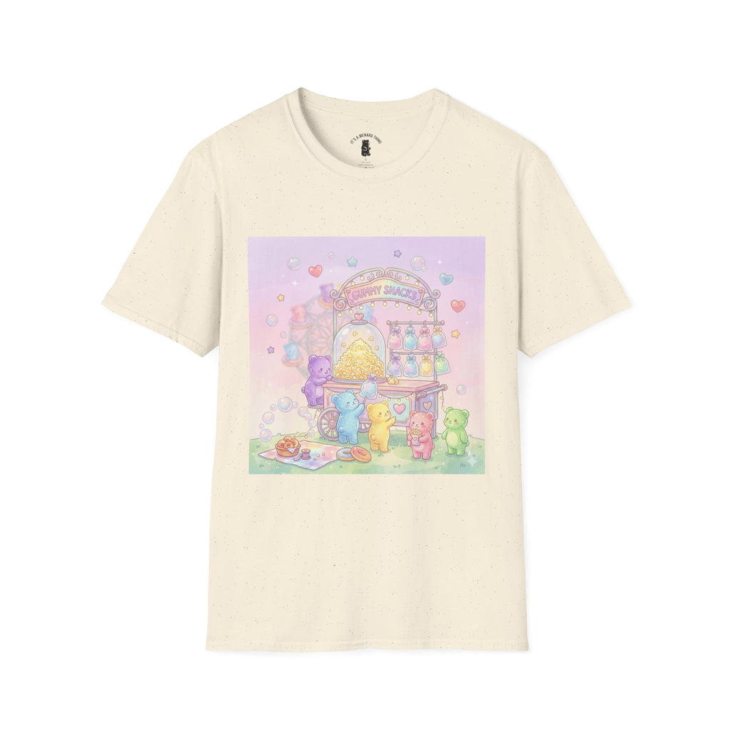 Carnival Snack Cart, Sharing with Friends Gooey Gummy Bears — Whimsical Graphic T-Shirt
