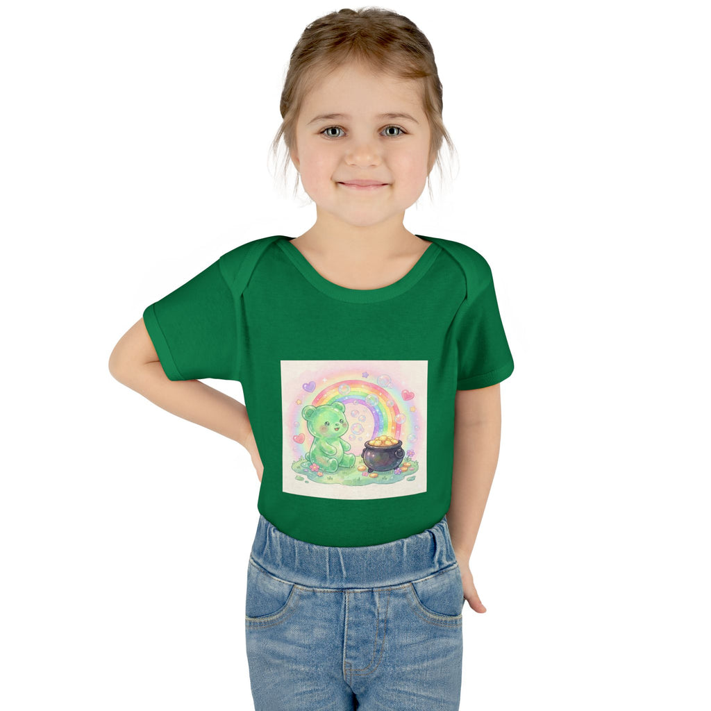 Rainbow Gooey Gummy Bear Found Inner Treasure – Cute St. Patrick’s Day Luck Baby Onesie