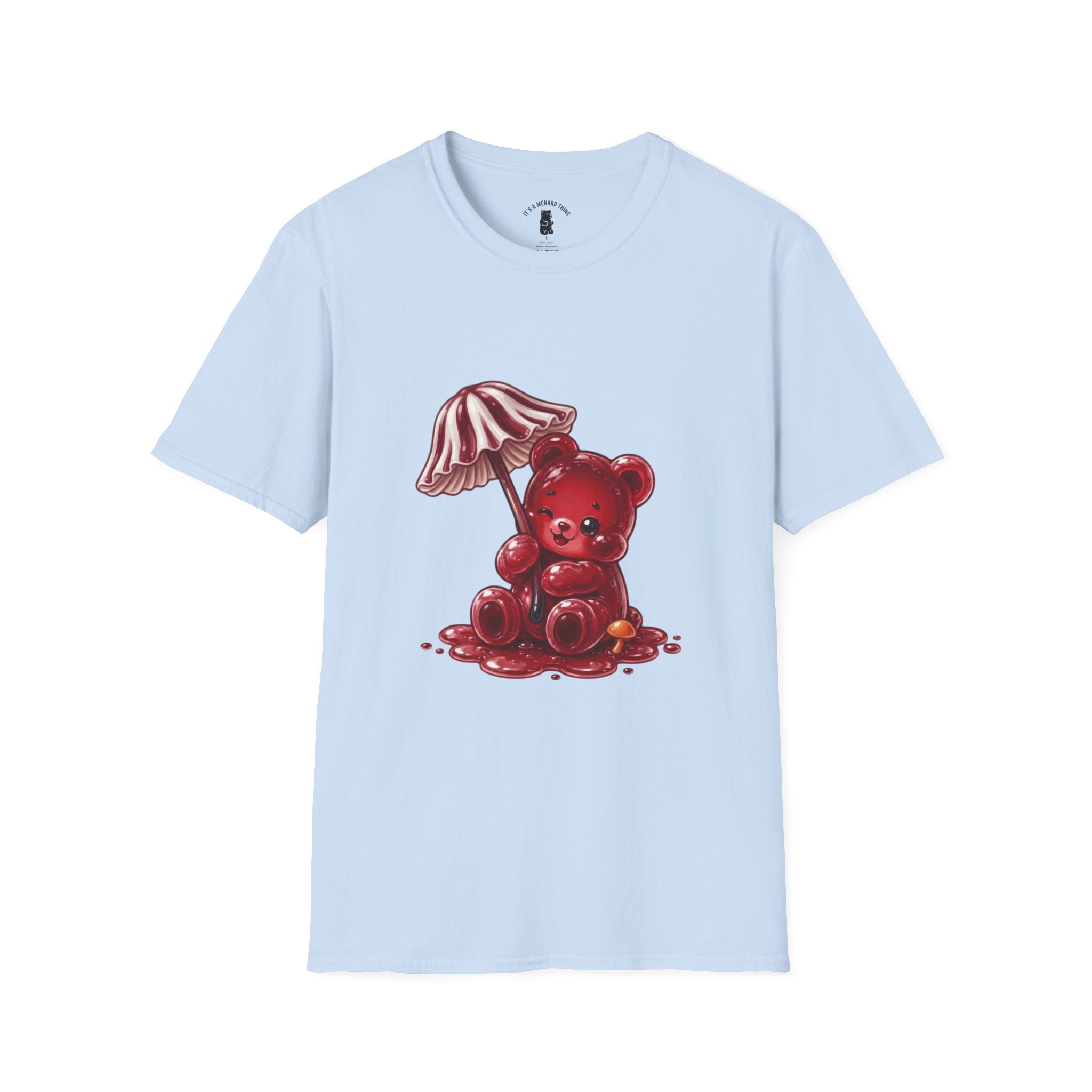 Special Red Stripped Mushroom Umbrella, Oozy Bear Gummy Friend- Graphic Shirt