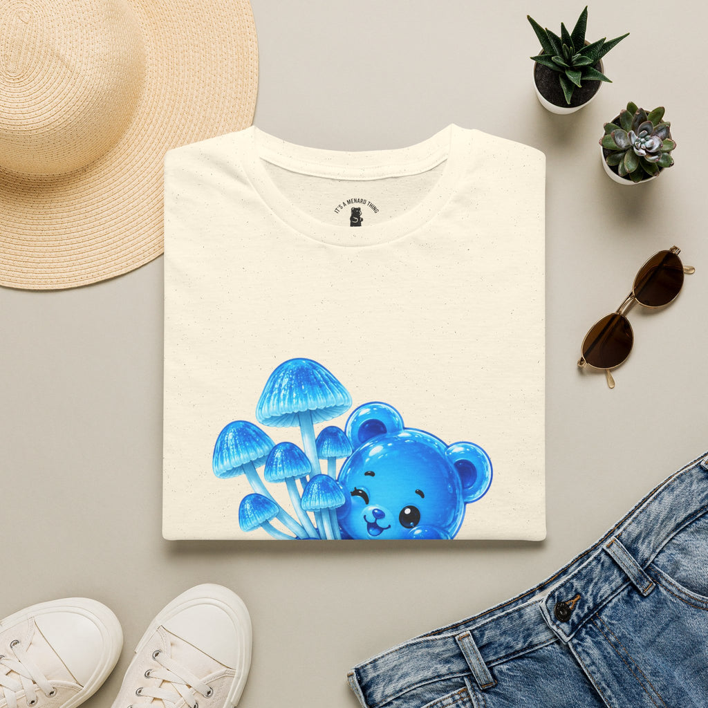 Small Cluster of Blue Mini pipe Mushrooms, Oozy Bear Special- Graphic Shirt
