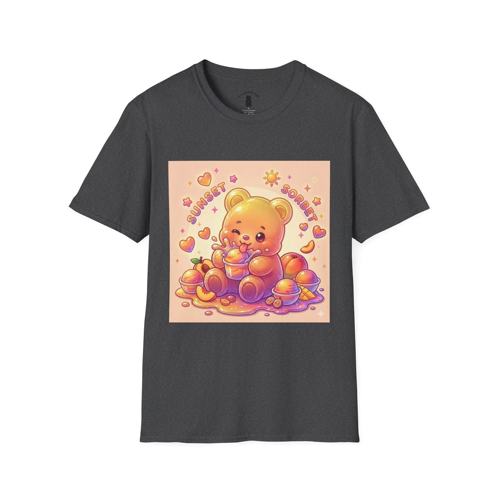 Cute Sunny Sunrise Sorbet Gooey Gummy Bear T-Shirt — Kawaii Graphic Tee