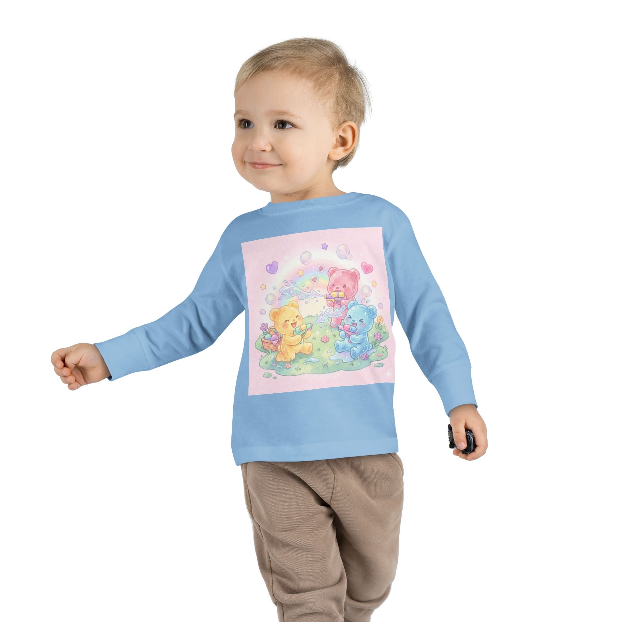 Water War Play time, Oozy Bear Group Gummy Friends- Graphic Long Sleeve Shirt