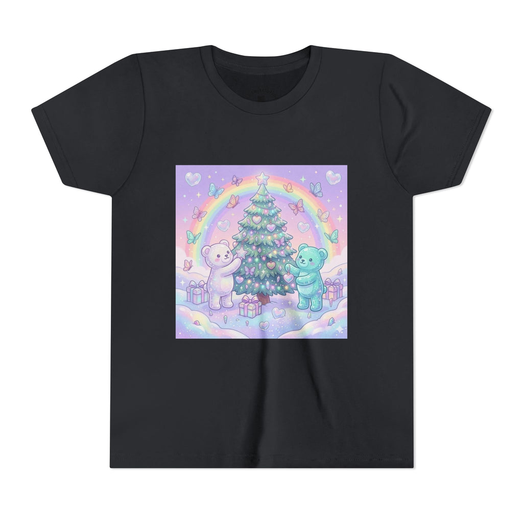 Gooey Gummy Bears Decorating Christmas Tree with Rainbow | Holiday Youth Shirt