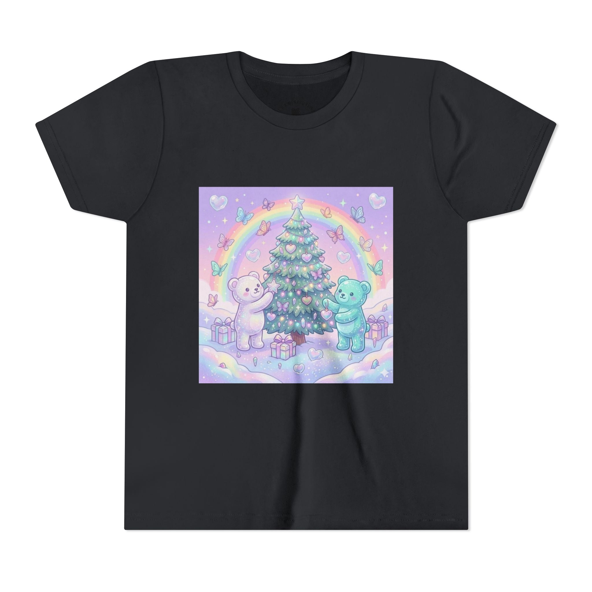 Gooey Gummy Bears Decorating Christmas Tree with Rainbow | Holiday Youth Shirt