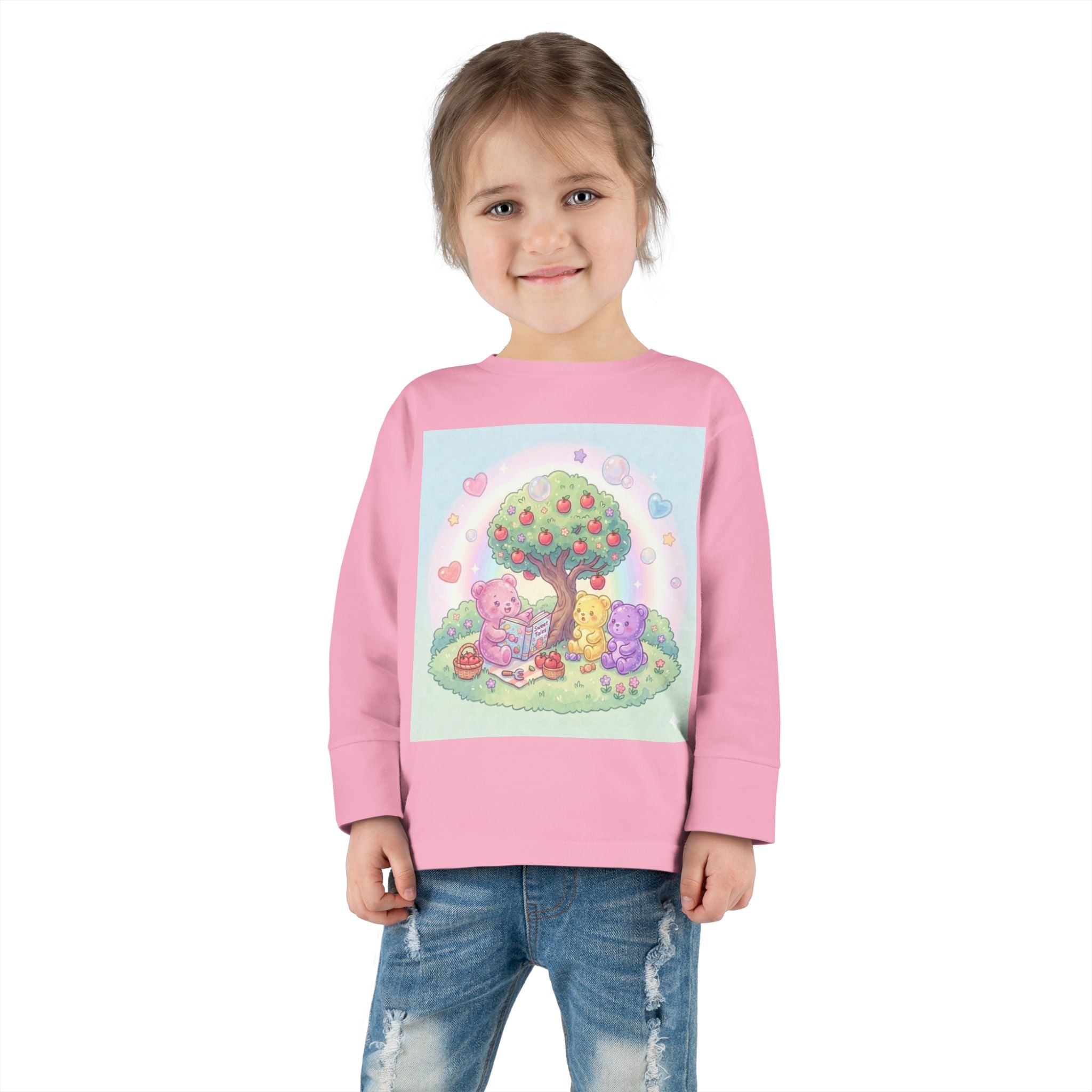 Reading Stories Under the Apple Tree, Oozy Bear Friends- Graphic Long Sleeve Shirt