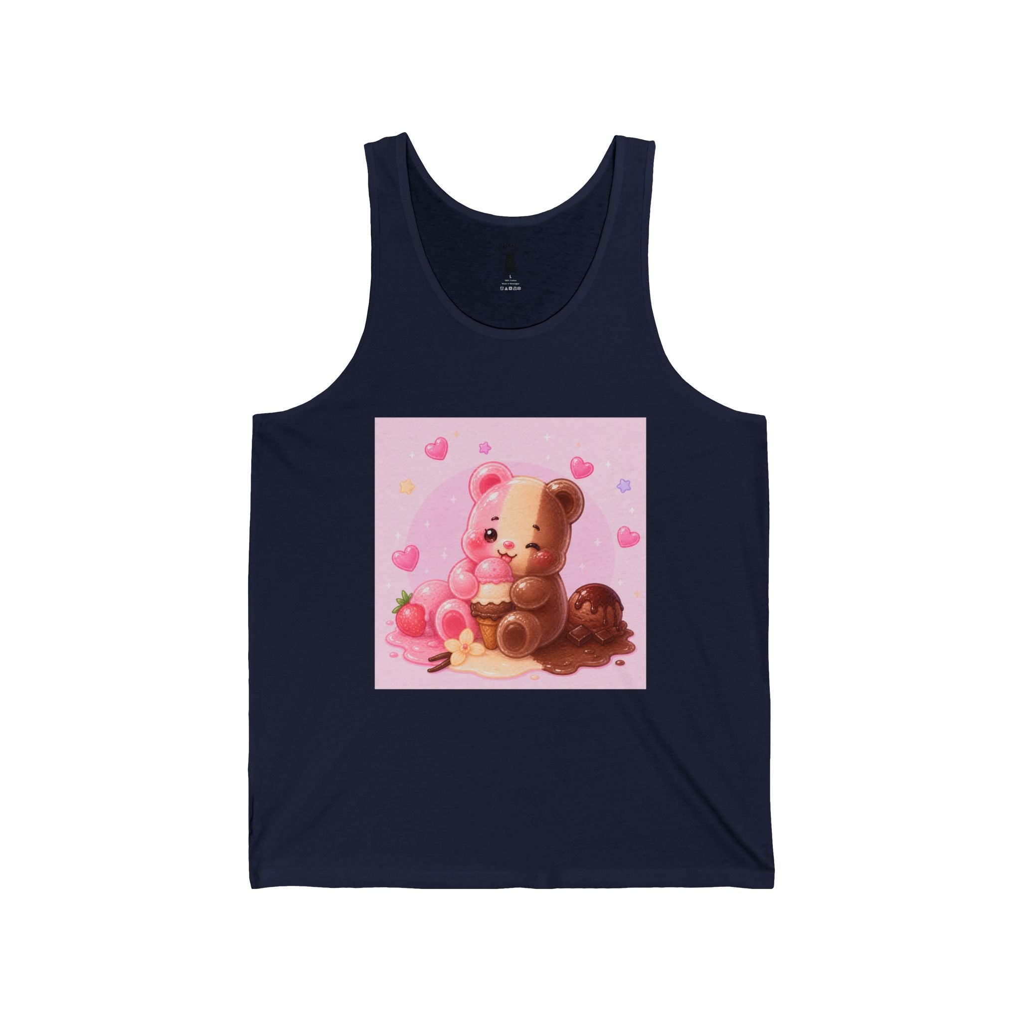 Neapolitan Ice Cream, Gooey Gummy Friend – Kawaii Design Tank Top