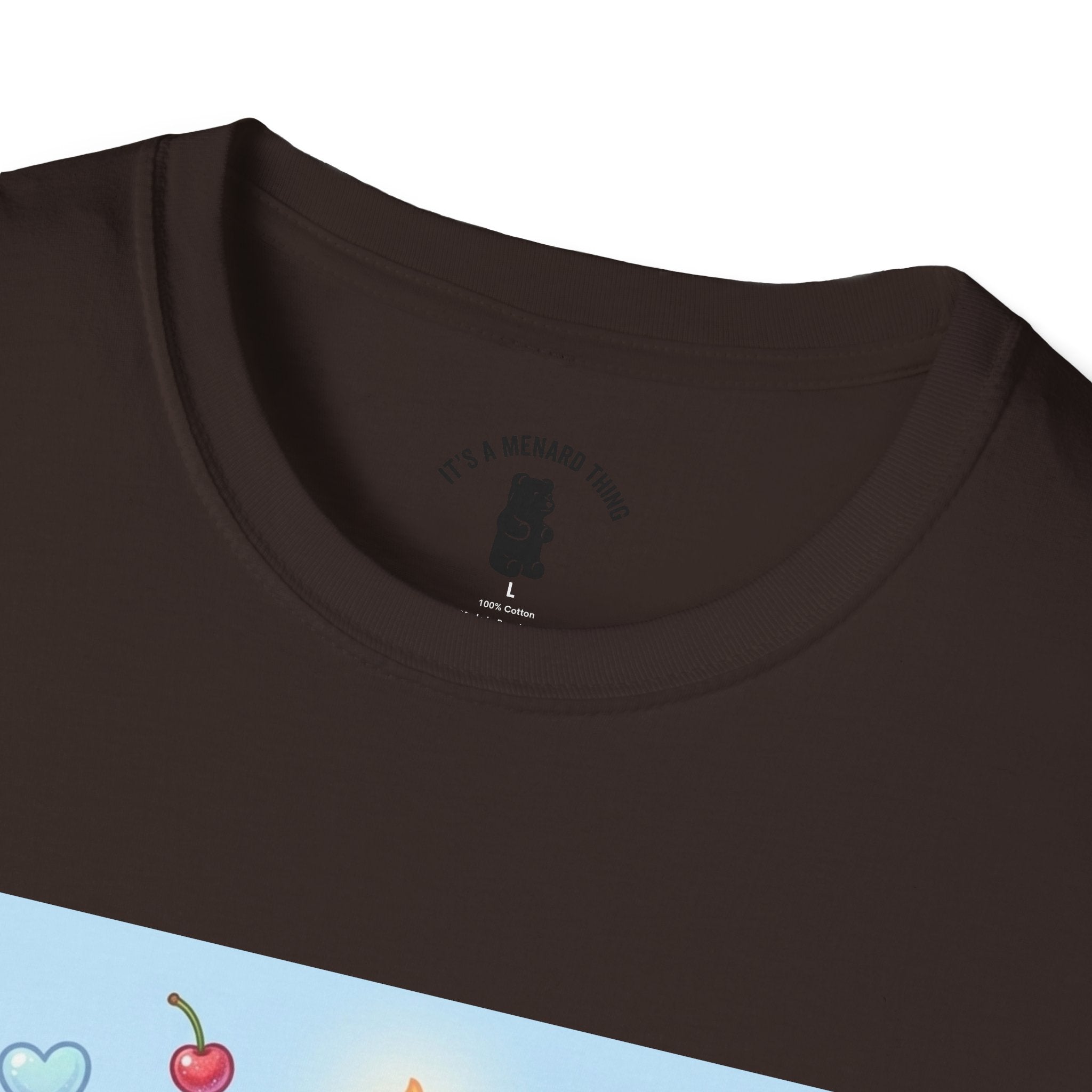 Cute Angel Food Cake, White Gooey Gummy Bear — Kawaii Graphic Tee