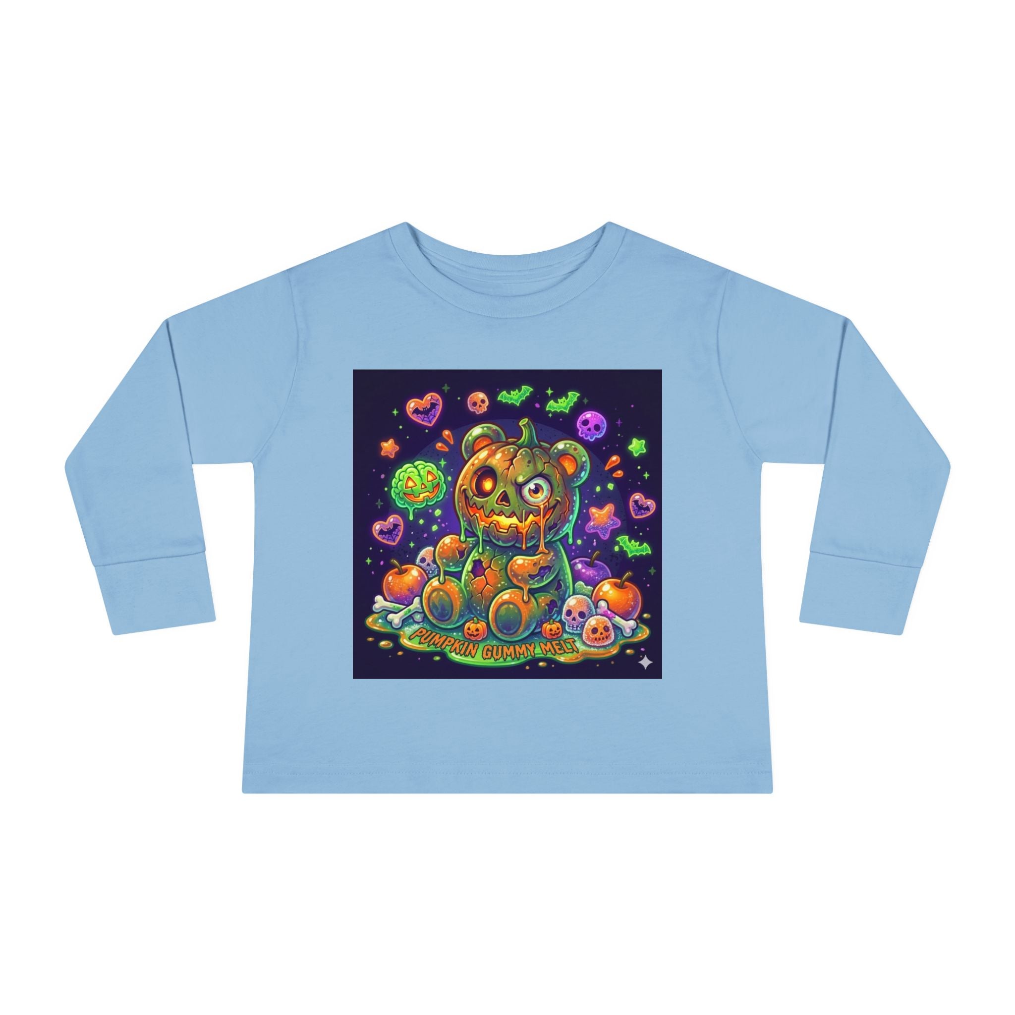 Pumpkin Oozy Bear, Halloween Special- Kids Graphic Long Sleeve Shirt