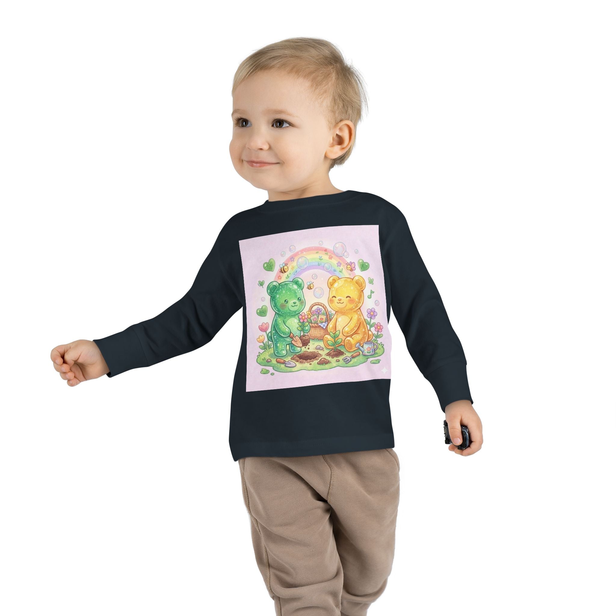 Let's Build a Garden, Oozy Bear Friends Gummy Duo- Graphic Long Sleeve Shirt