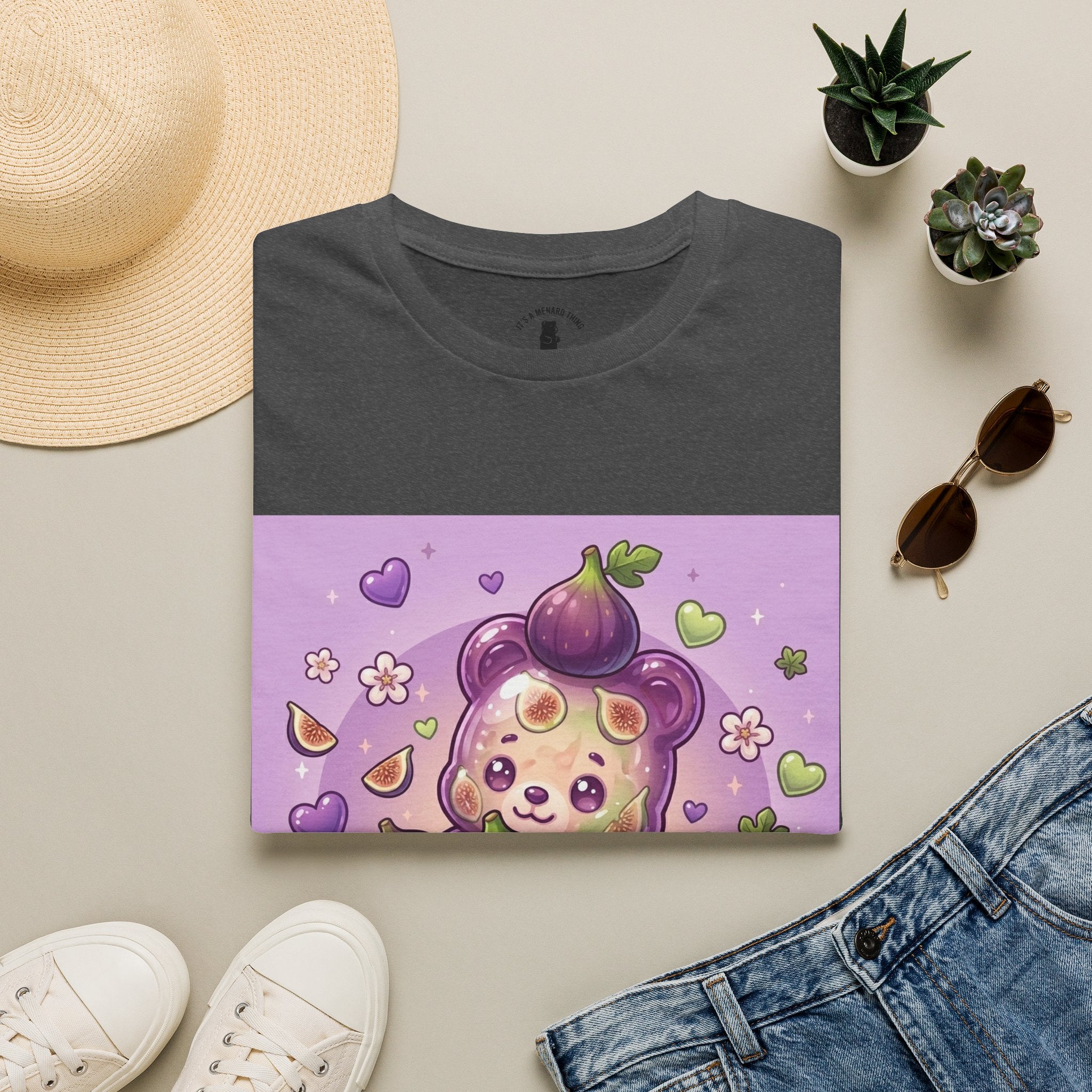 Delicious Ripe Fig, Exotic Oozy Gummy Bear Friend — Kawaii Fruit Design