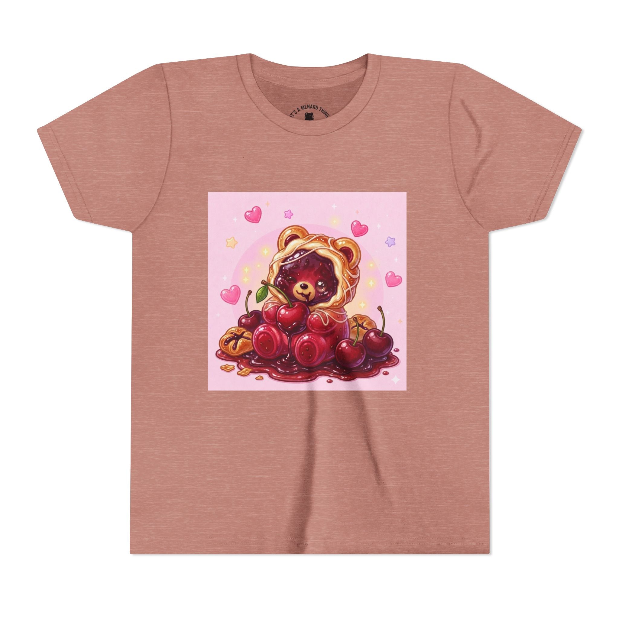 Cherry Danish Gooey Gummy Bear Graphic Youth T-Shirt