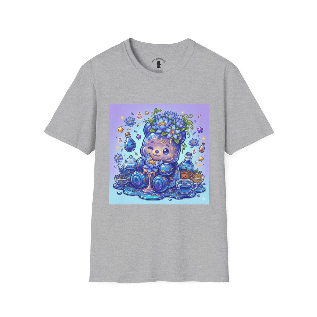 Blue Lotus Tea, Exotic Gooey Gummy Bear — Kawaii Graphic T-Shirt