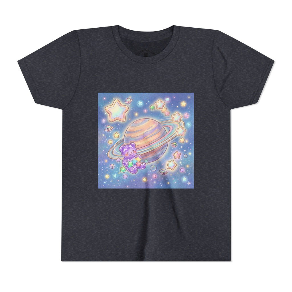 Merry-go-Saturn Cosmic Gooey Crystal Gummy Bear- Stars & Sparkles Graphic T-Shirt