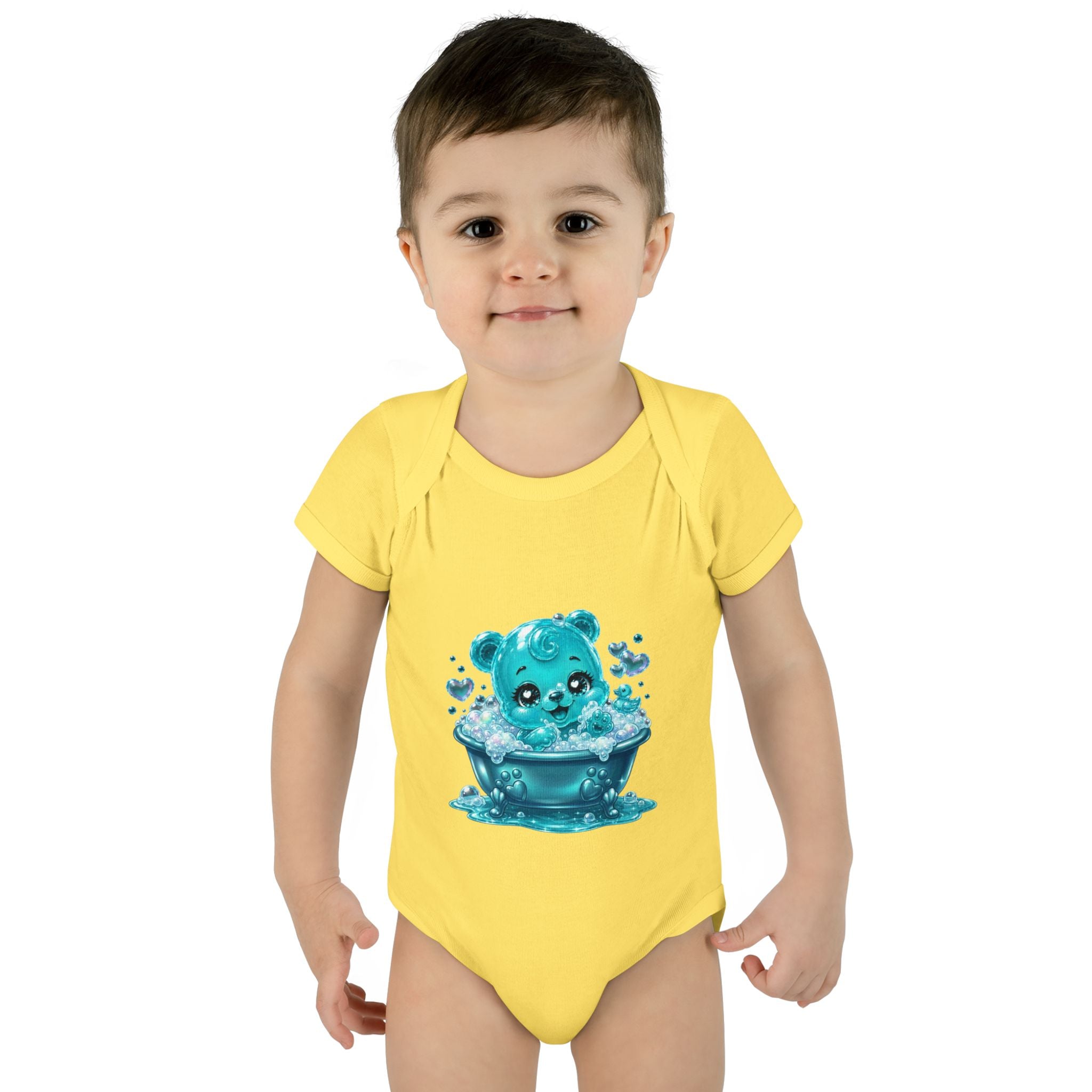 Adorable Bubble Bath Oozy Baby Gummy Bear Cutie Addition- Graphic Onesie