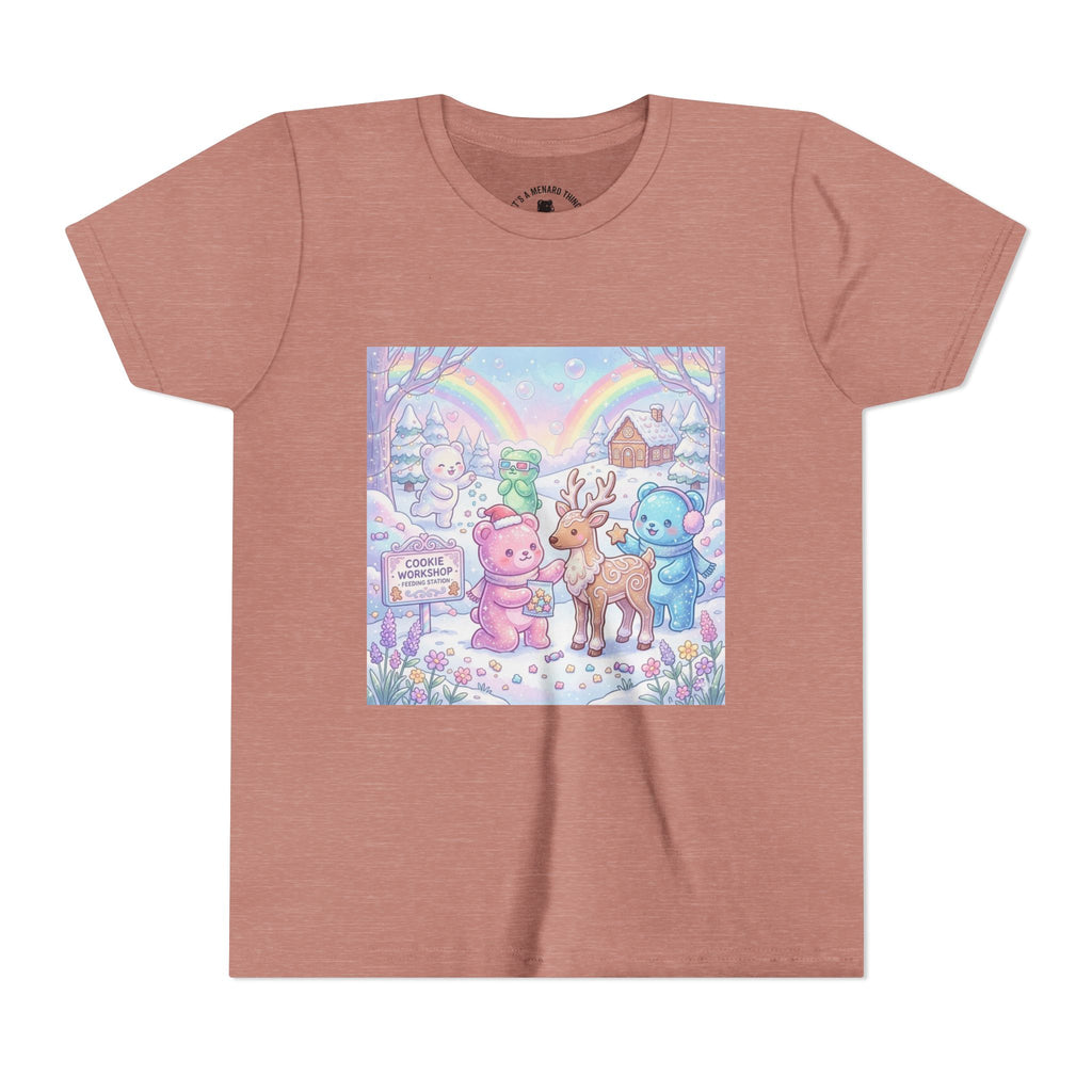 Gooey Gummies Feed Reindeer Graphic Youth Shirt