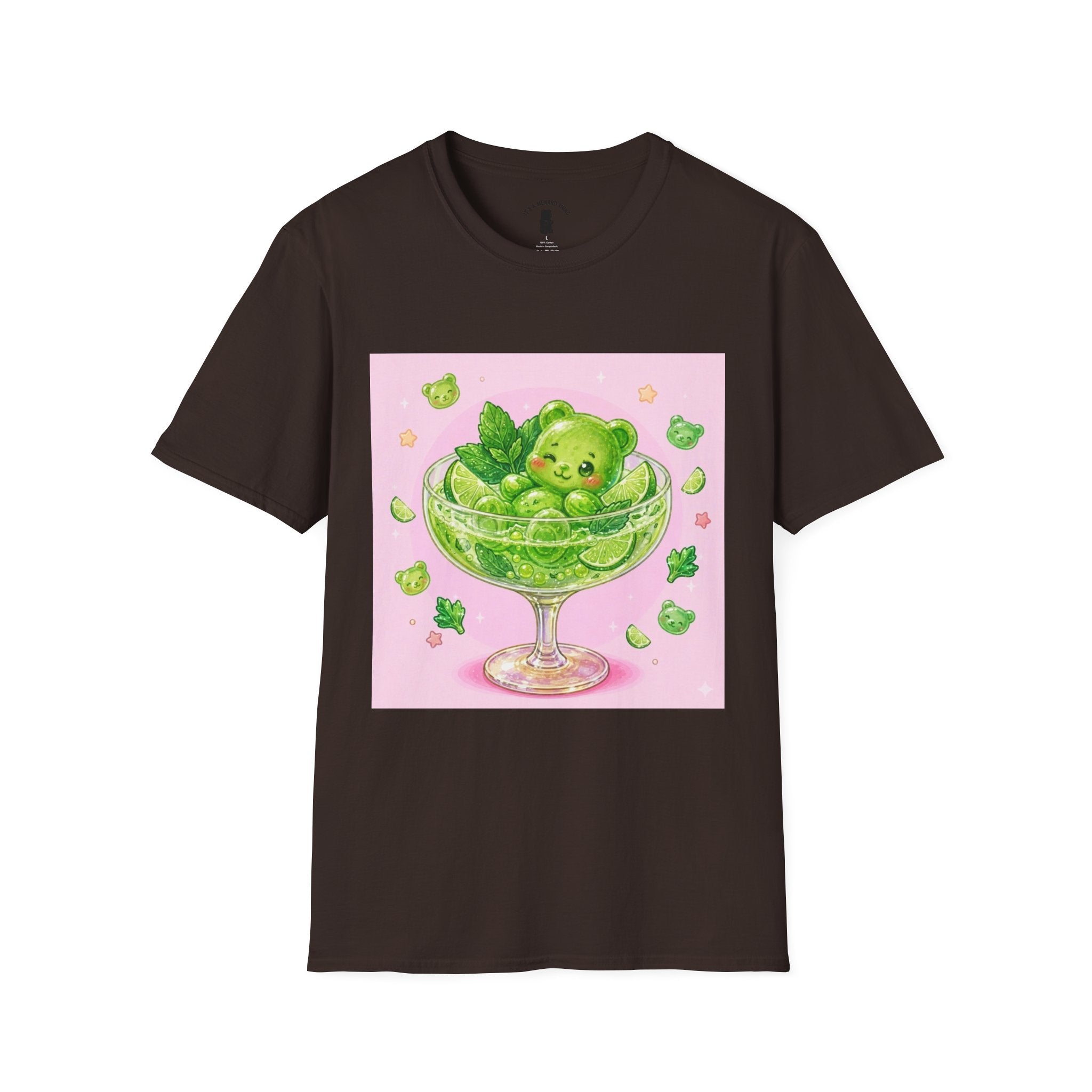 Lime Green Smooth Margaritta Boozy Gooey Gummy Bear- Kawaii Graphic T-Shirt