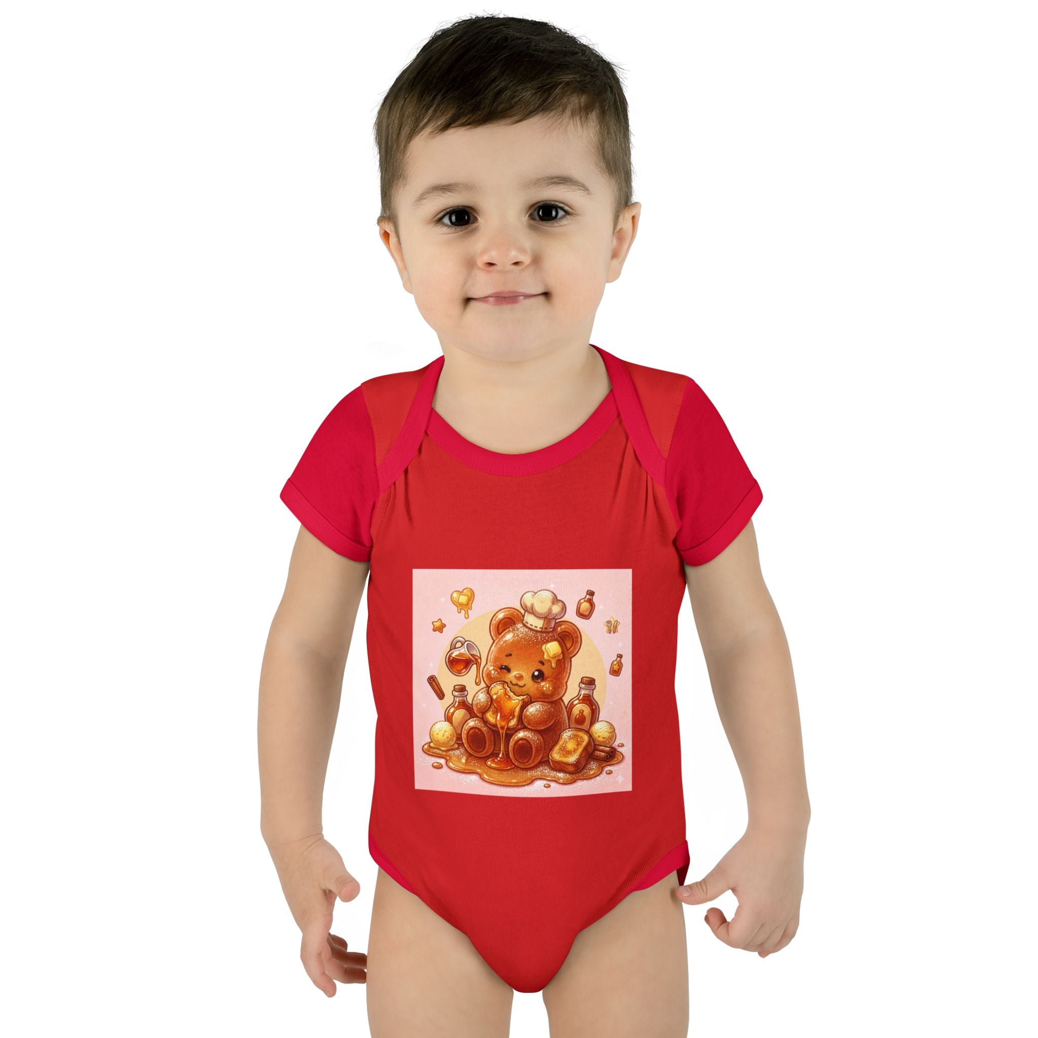 French Toast Gooey with Syrup Gummy Bear & Hearts Design