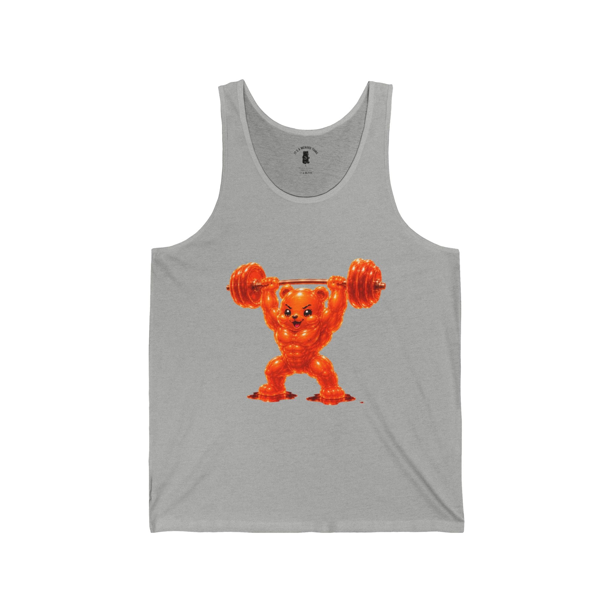 Shredded Orange Buff Oozy Bear, Special Addition Gym Style- Graphic Tank Top