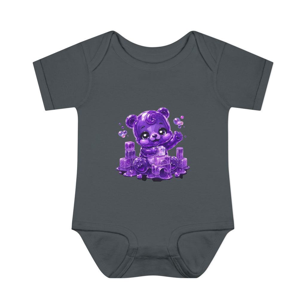 Play Time, Purple Crystal Baby Oozy Bear Gummy Cutie Addition- Graphic Onesie