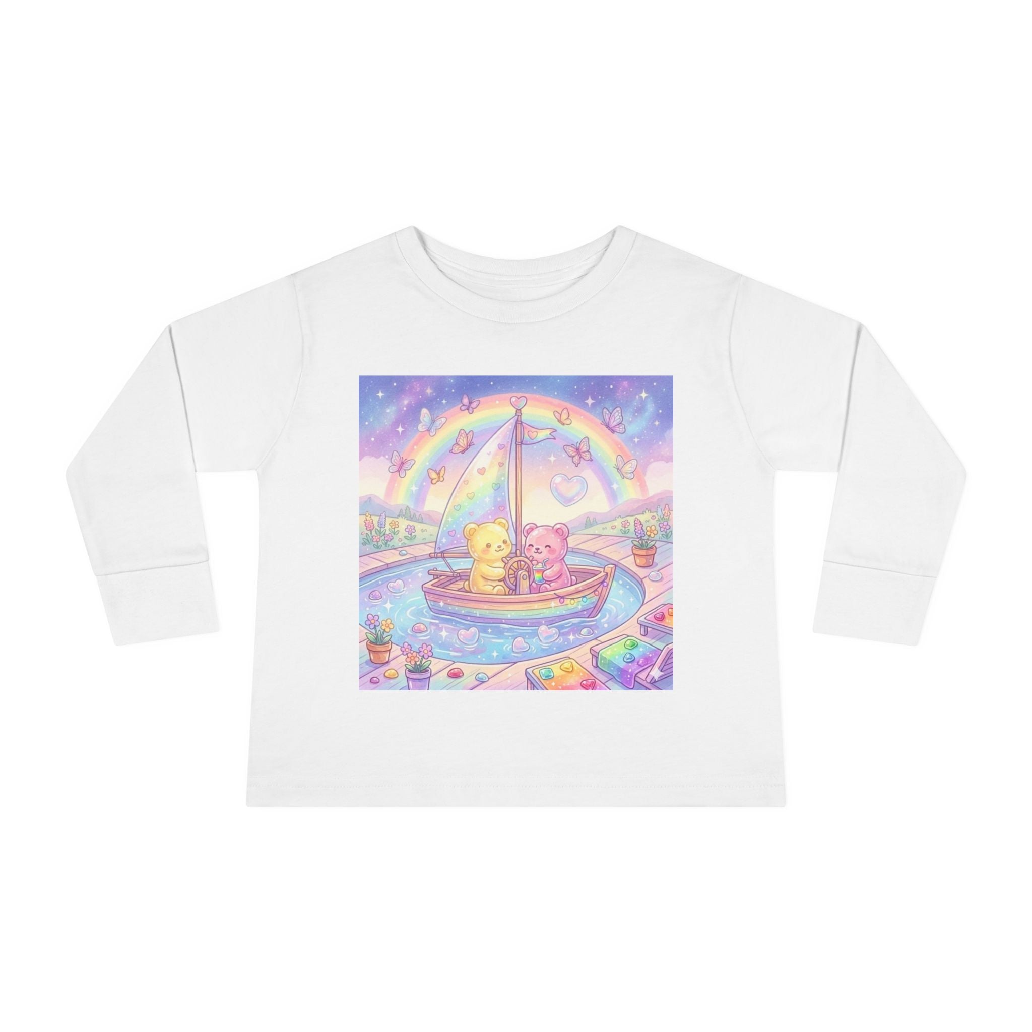 Sail Boating Time, Oozy Bear Dou Friends- Graphic Long Sleeve Shirt